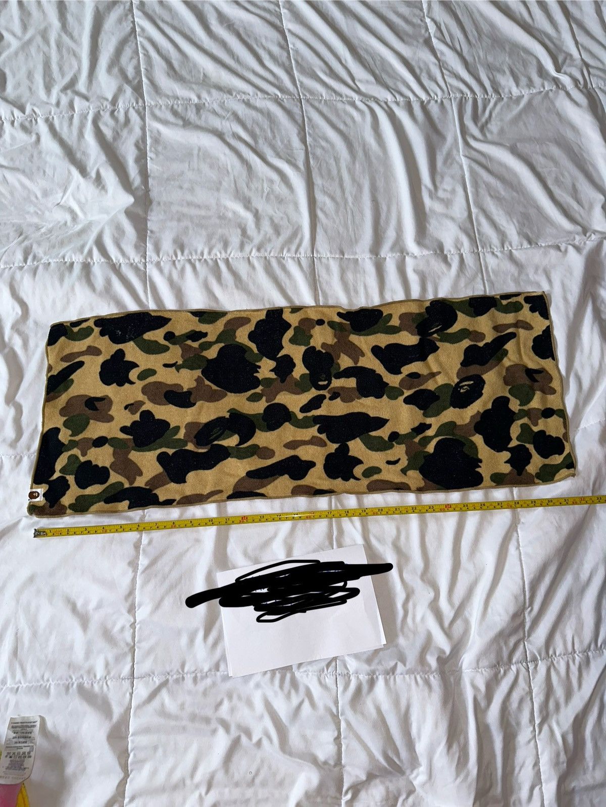 image of Bape 1St Camo Towel in Yellow, Men's
