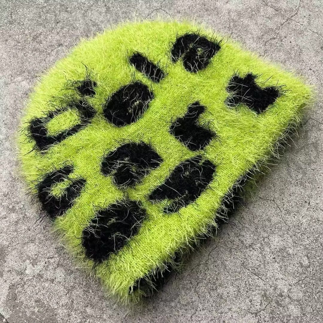 Japanese Brand Aesthetic Rabbit Fur Hat Beanie Unisex Size ONE SIZE - 2 Thumbnail