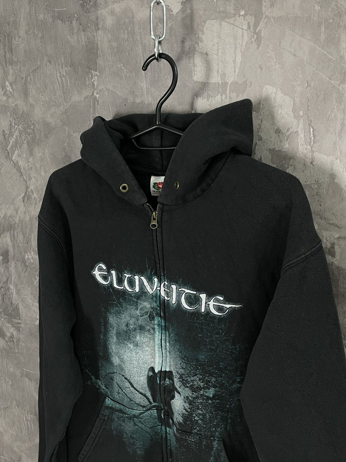 Band Tees × Vintage Vintage Eluveitie Black Metal Graphic Zip Hoodie Grunge Vibe Size US S / EU 44-46 / 1 - 7 Thumbnail