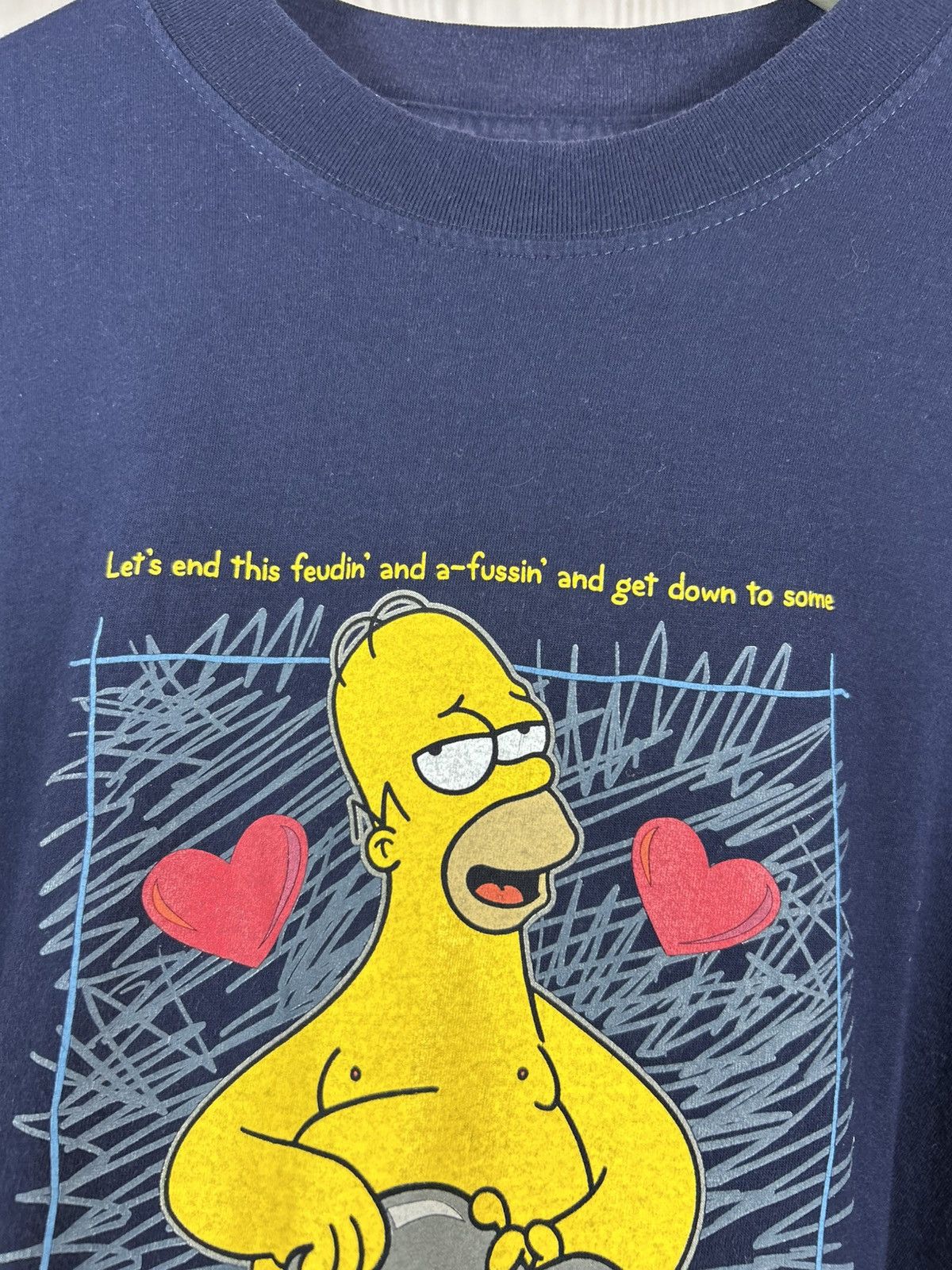 Vintage Vintage 1999 The Simpsons Homer Lovin T-Shirt Lets End … Size US M / EU 48-50 / 2 - 6 Thumbnail
