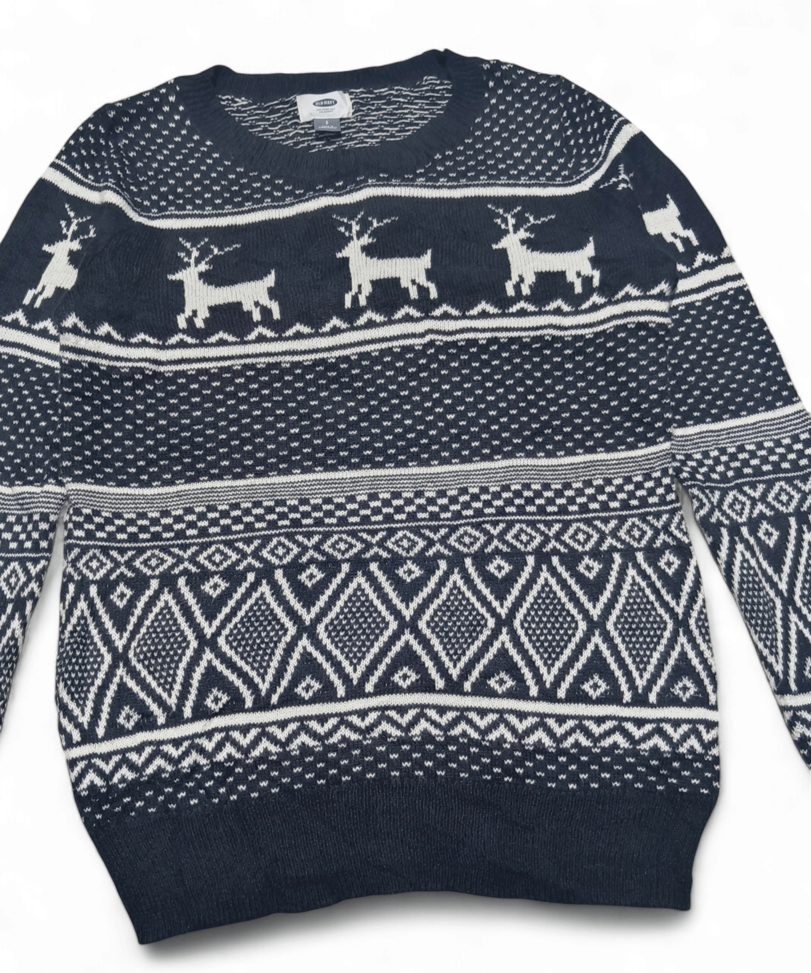 Old Navy OLD NAVY Ethnic Striped Motifs Knit Cotton Crewneck Sweater Size US S / EU 44-46 / 1 - 4 Thumbnail