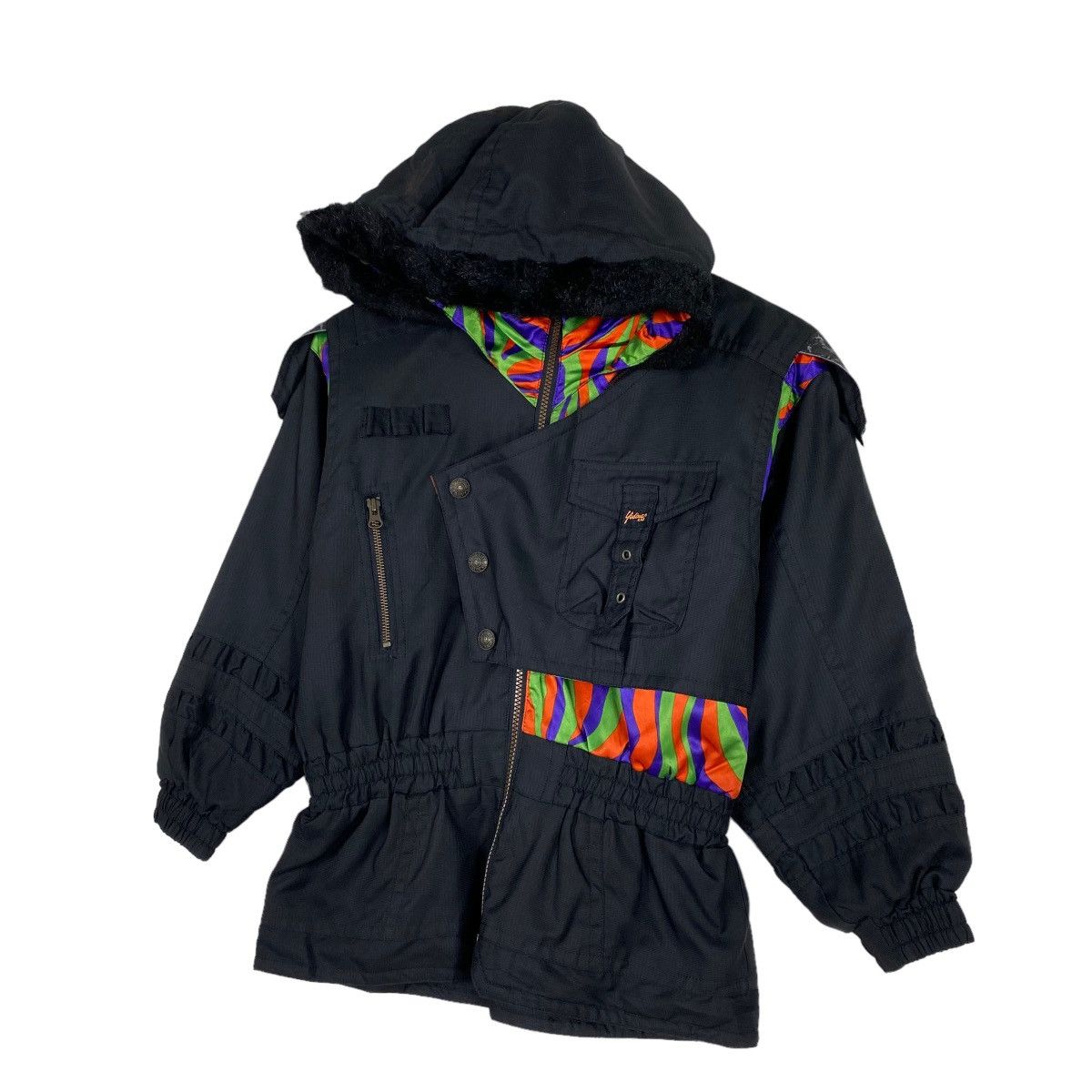 Japanese Brand Yodina xxx Hoodie Ski Jacket Multicolour Size US S / EU 44-46 / 1 - 2 Thumbnail