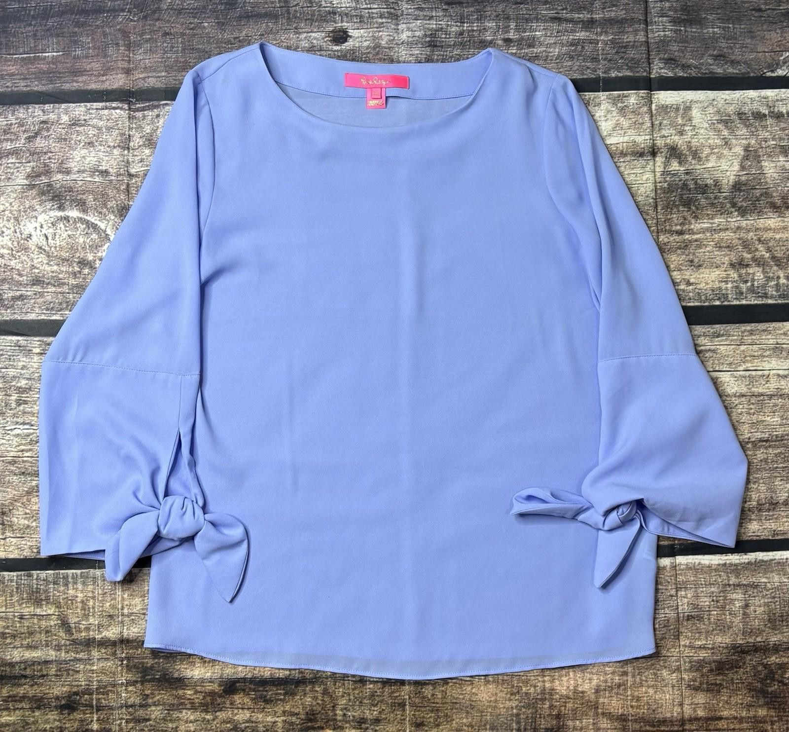 Lilly Pulitzer Lilly Pulitzer Top Women's XS Tie Sleeve Periwinkle Langston Size XS / US 0-2 / IT 36-38 - 1 Thumbnail