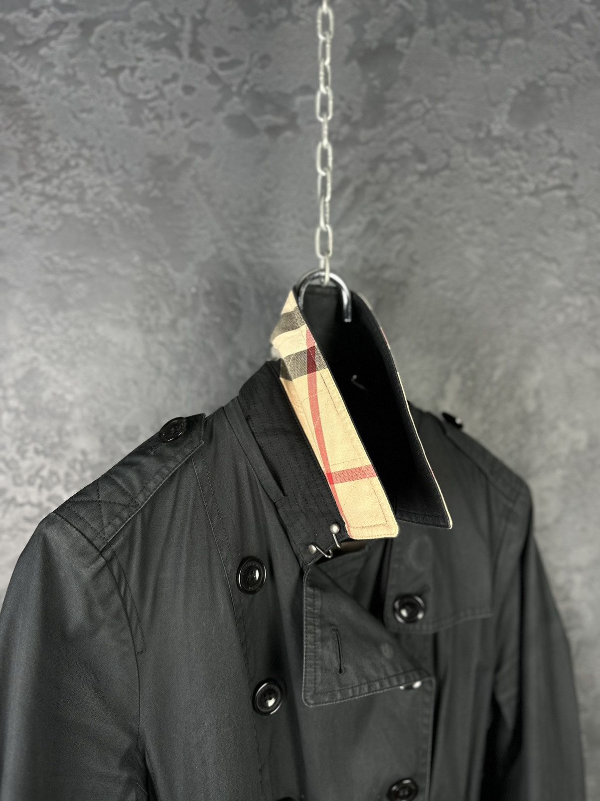 Burberry Burberry Brit Nova Check Neck Light Trench Coat Jacket Size M / US 6-8 / IT 42-44 - 9 Thumbnail