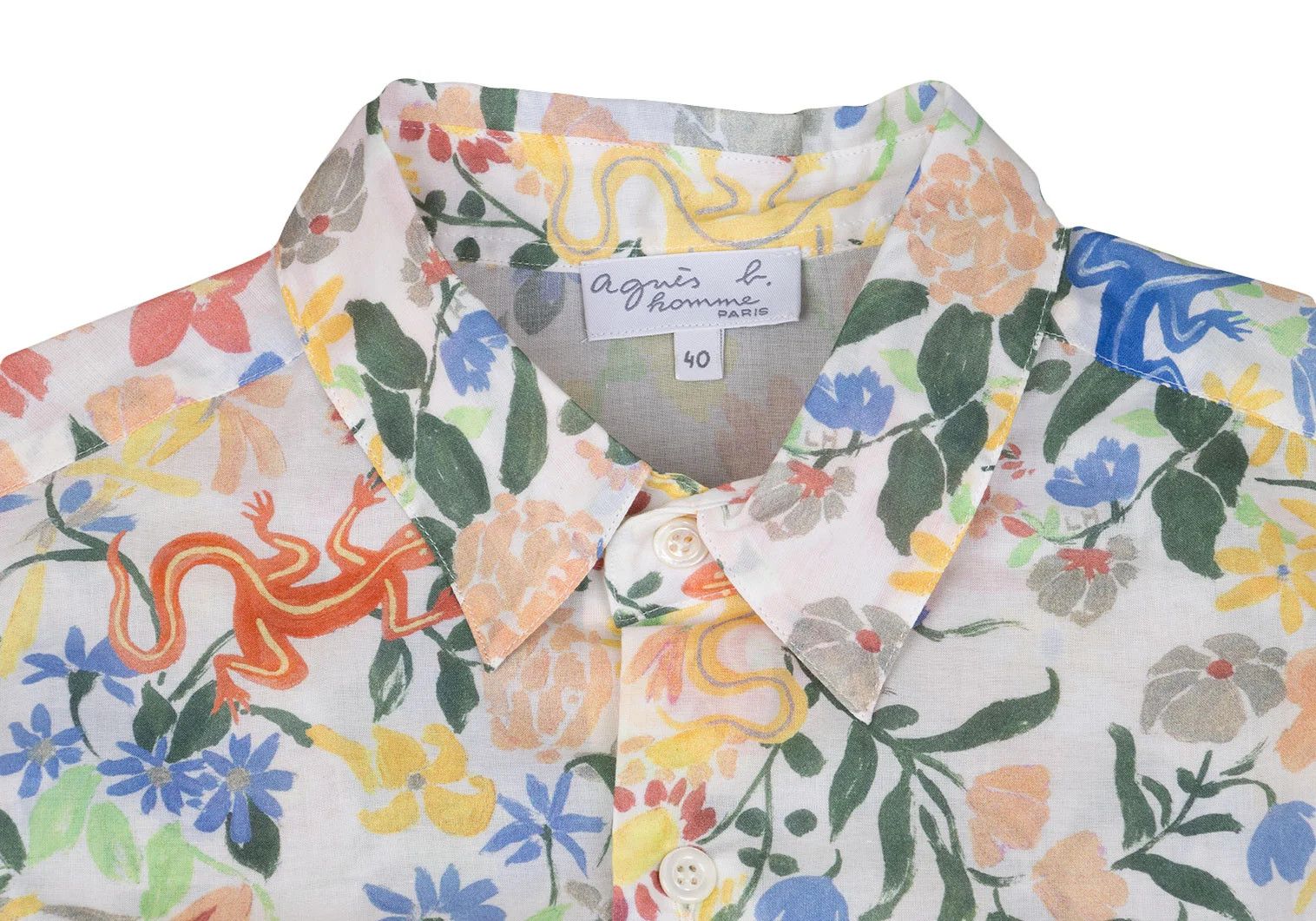 agnes b. Cotton Colorful Botanical Print Shirt Multi 40 Size US XXS / EU 40 - 2 Thumbnail