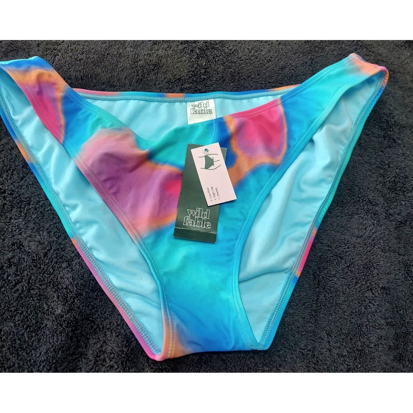 Vintage Wild Fable Swimwear Bikini Bottoms Tie Dye XL (16) Size 40" / US 18 - 2 Thumbnail