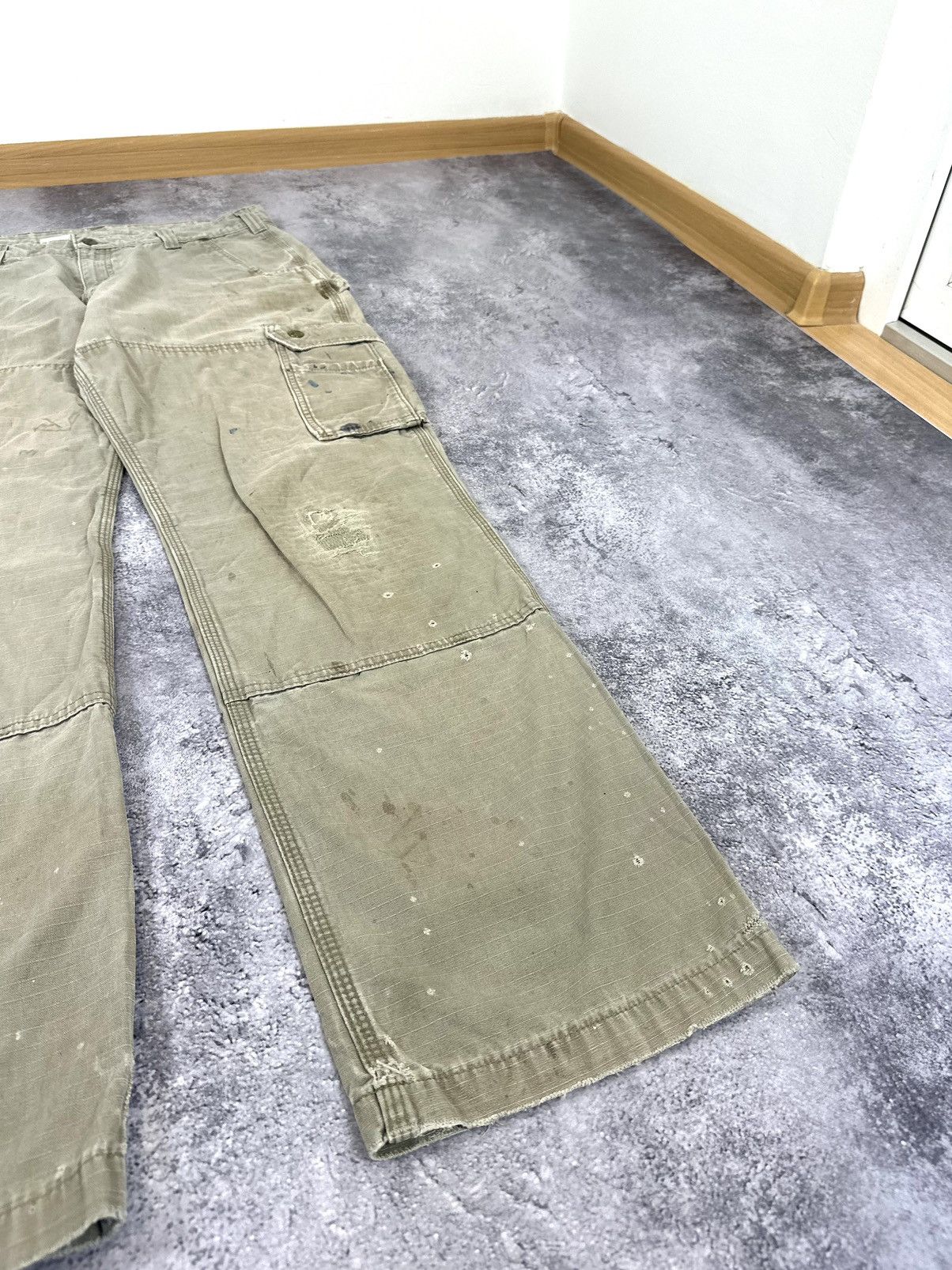 Carhartt Vintage Carhartt Double Knee Distressed USA Opium Work Pants Size US 36 / EU 52 - 4 Thumbnail