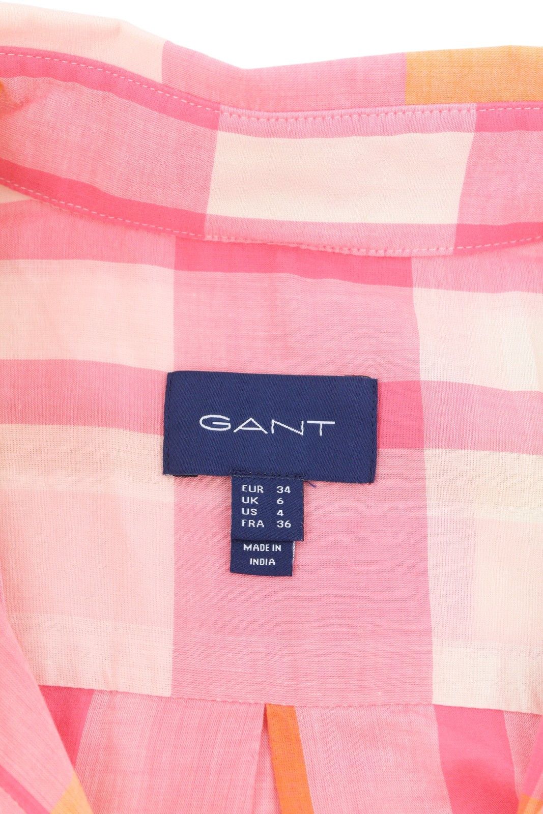 Gant REL WIDE CUFF MADRAS EU34 Preppy Pink Button-Down 87532 Size XS / US 0-2 / IT 36-38 - 6 Thumbnail