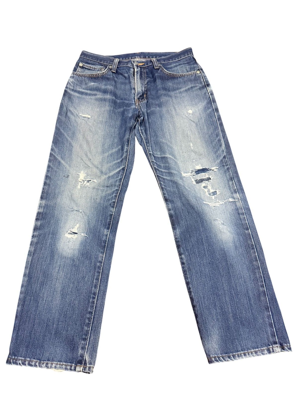Edwin Vintage Edwin Repaired Distressed E604R Denim Size US 32 / EU 48 - 1 Thumbnail