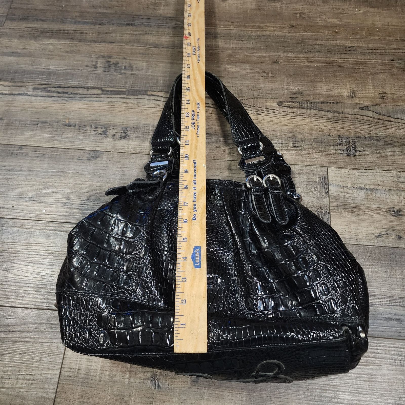 Jessica Simpson Jessica Simpson black alligator print bag purse preowned Size ONE SIZE - 7 Thumbnail
