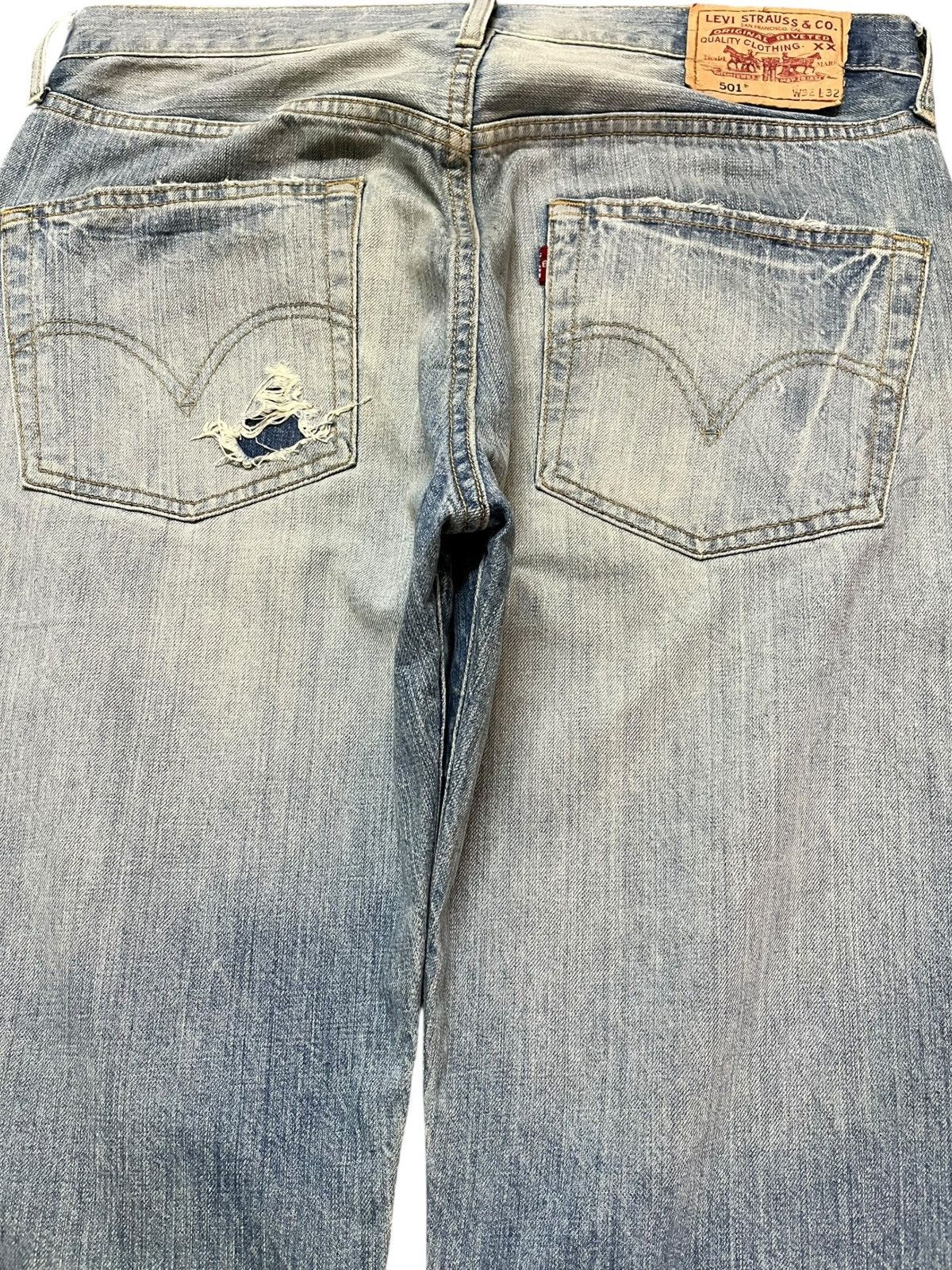 Levi's Vintage Clothing Vintage Levi’s 501 Faded Grunge Distressed Denim Size US 33 - 6 Thumbnail