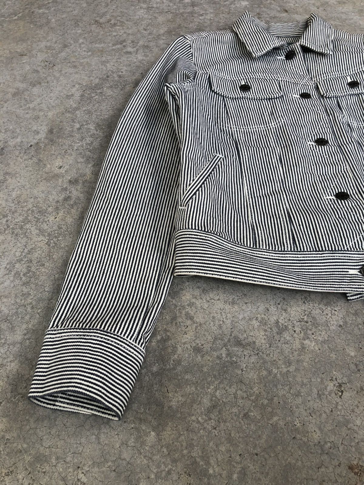 Lauren Ralph Lauren LRL Ralph Lauren Hickory Stripe Denim Jacket Size US S / EU 44-46 / 1 - 7 Thumbnail