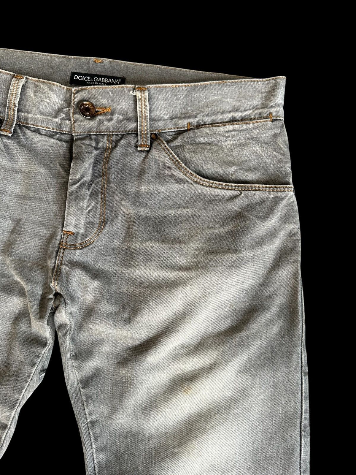 Dolce & Gabbana 00’s VTG Dolce & Gabbana 14 Gold distressed grey dirty jeans Size US 32 / EU 48 - 7 Thumbnail