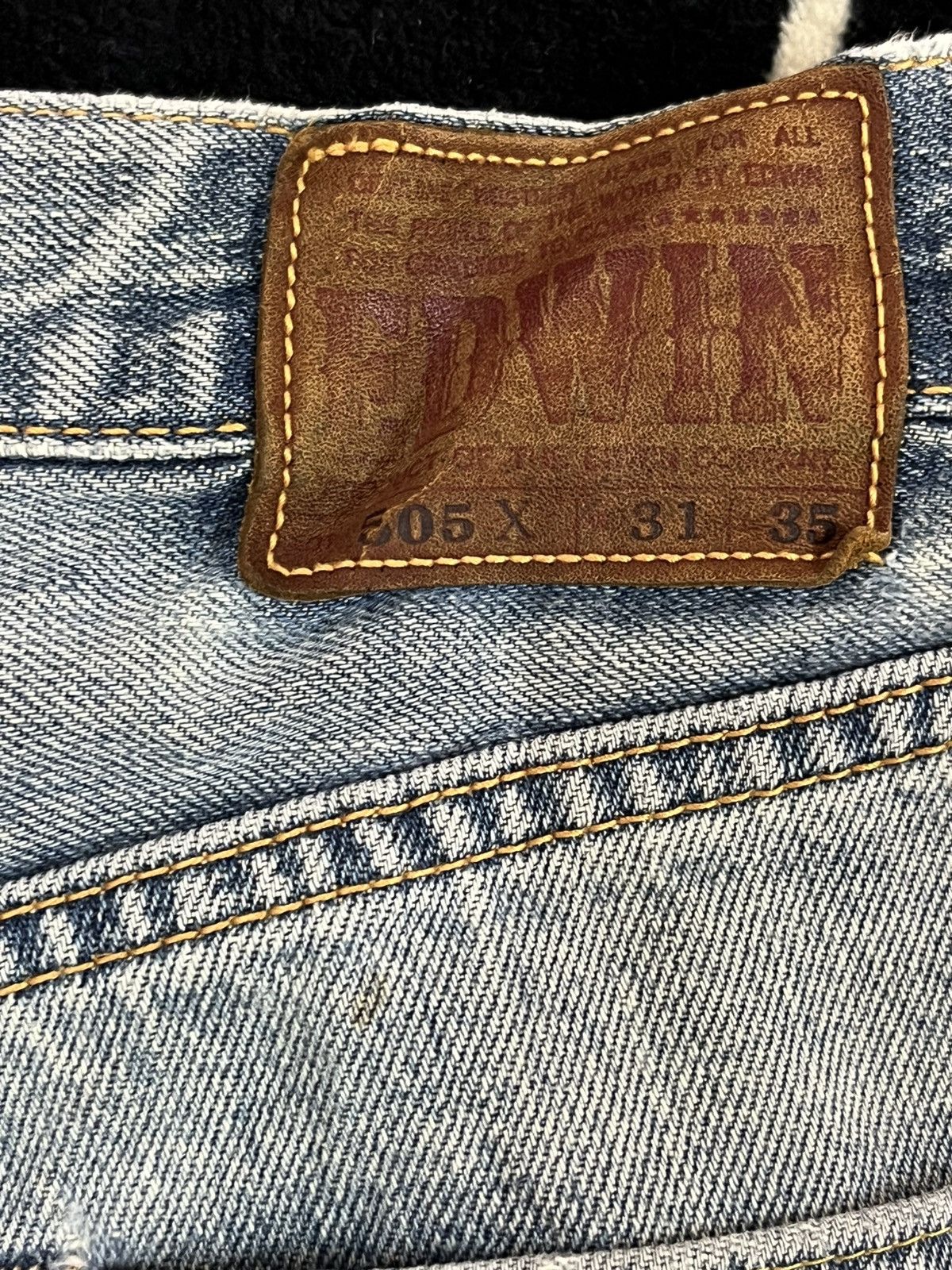 Edwin × Vintage Vintage Edwin 505x Selvedge Cut Off Shorts Denim Size US 30 / EU 46 - 12 Thumbnail