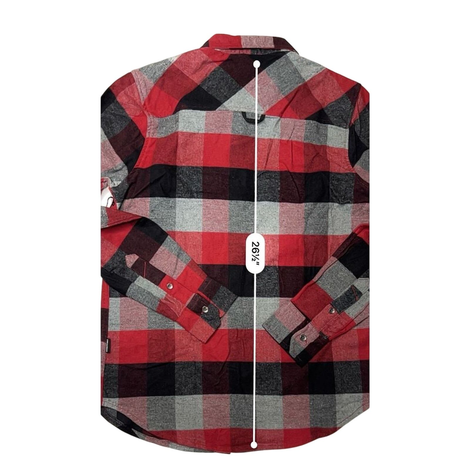 Kenneth Cole Kenneth Cole Slim Fit Stretch Red Flannel BU Shirt SMALL Size US S / EU 44-46 / 1 - 8 Thumbnail