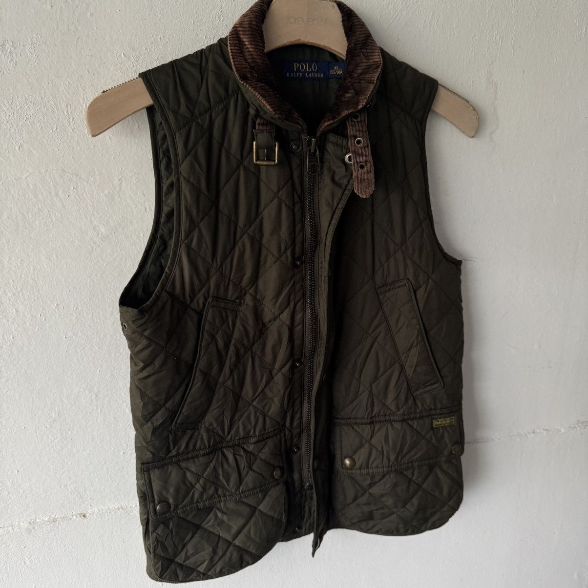 Polo Ralph Lauren Quilted Puffer Corduroy Vest Size US XS / EU 42 / 0 - 6 Thumbnail