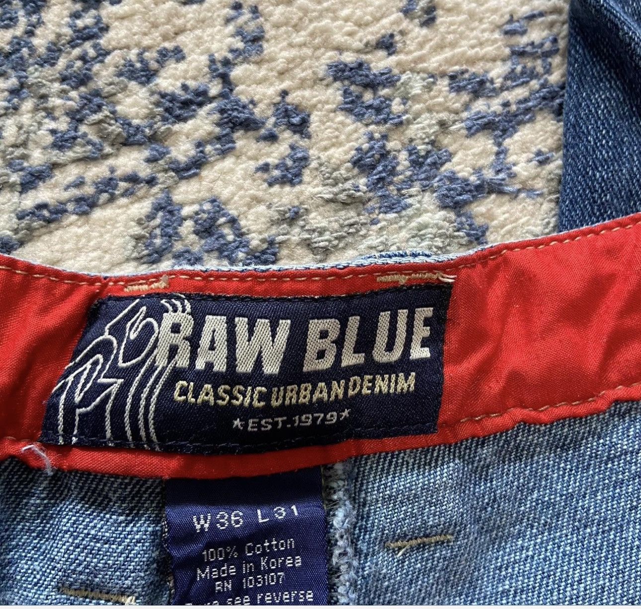 Other Raw blue denim jeans Size US 36 / EU 52 - 6 Thumbnail