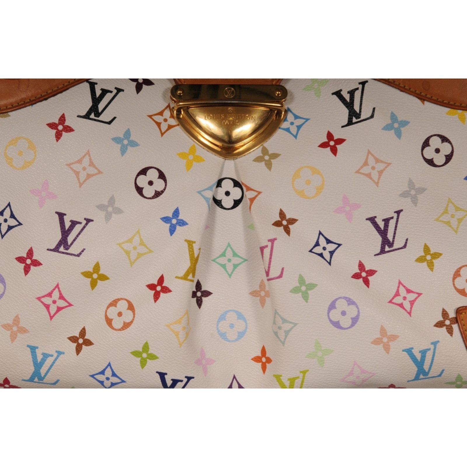 Louis Vuitton Ursula Shoulder Bag White Multicolor Takashi Murakami Size ONE SIZE - 3 Thumbnail