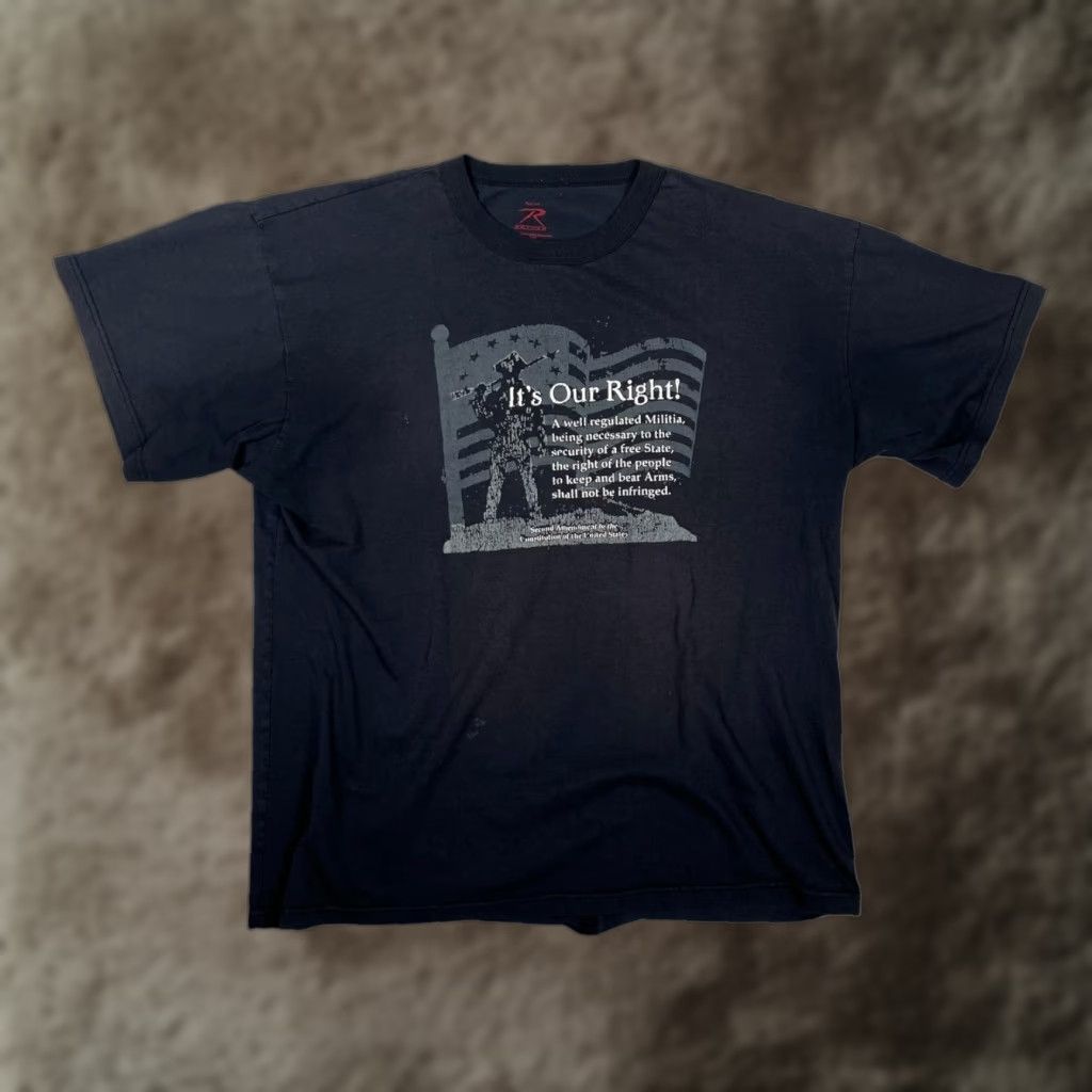 Rothco Rothco T-Shirt Mens 2XL Black Second Amendment Patriotic USA Flag Graphic Size US XXL / EU 58 / 5 - 1 Thumbnail