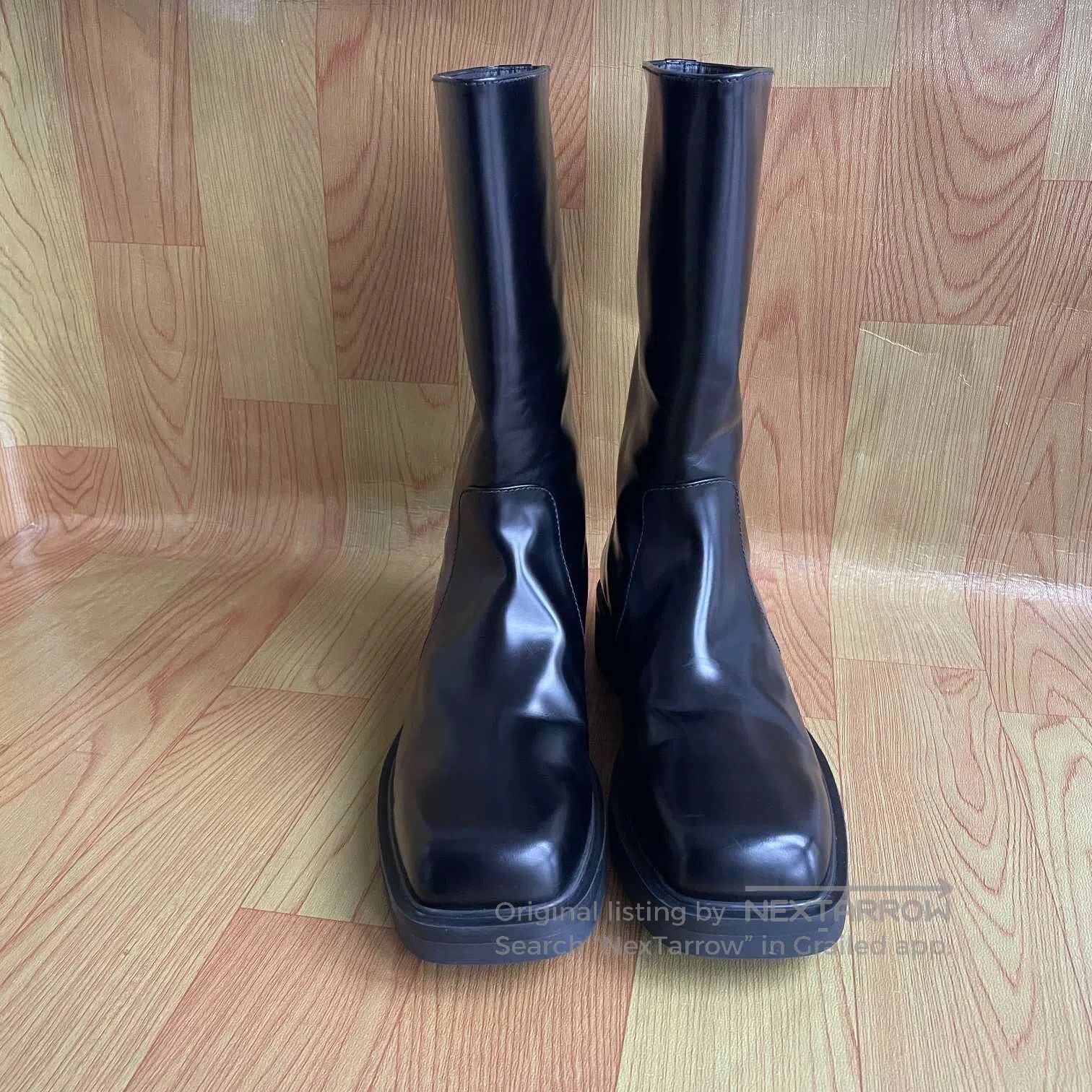 Prada Prada Black Debossed Logo Boots| Size US 11.5 / IT 41.5 - 5 Thumbnail