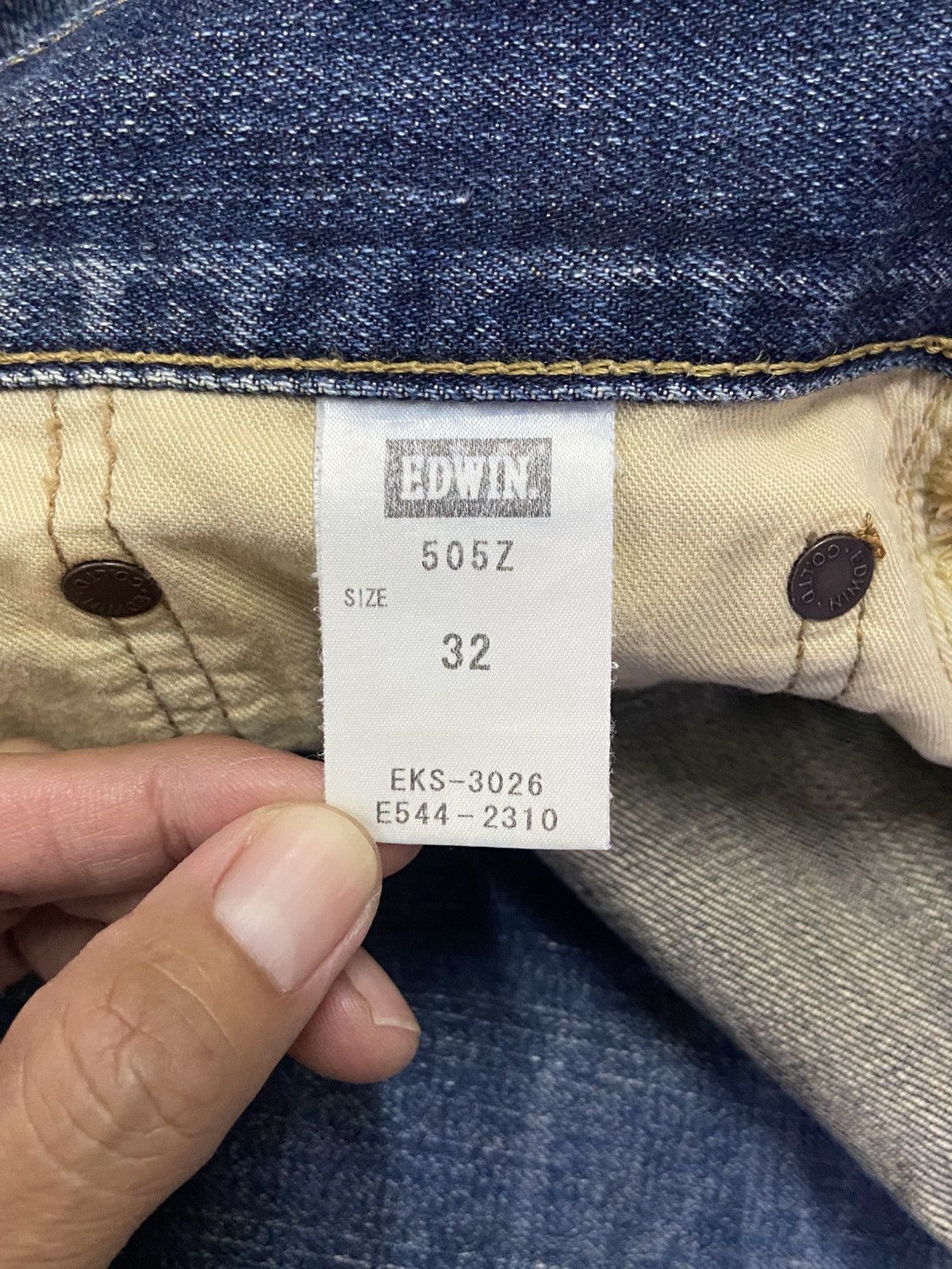 Edwin Vintage Edwin 505XX Orange Tag Selvedge Distressed Size US 32 / EU 48 - 12 Thumbnail