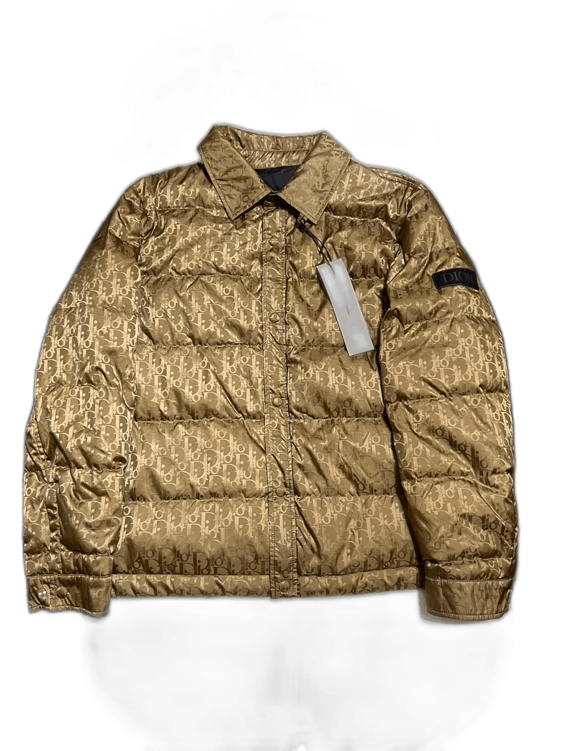 Dior Dior Brown Logo Puffer Jacket with Tags Size US L / EU 52-54 / 3 - 1 Thumbnail