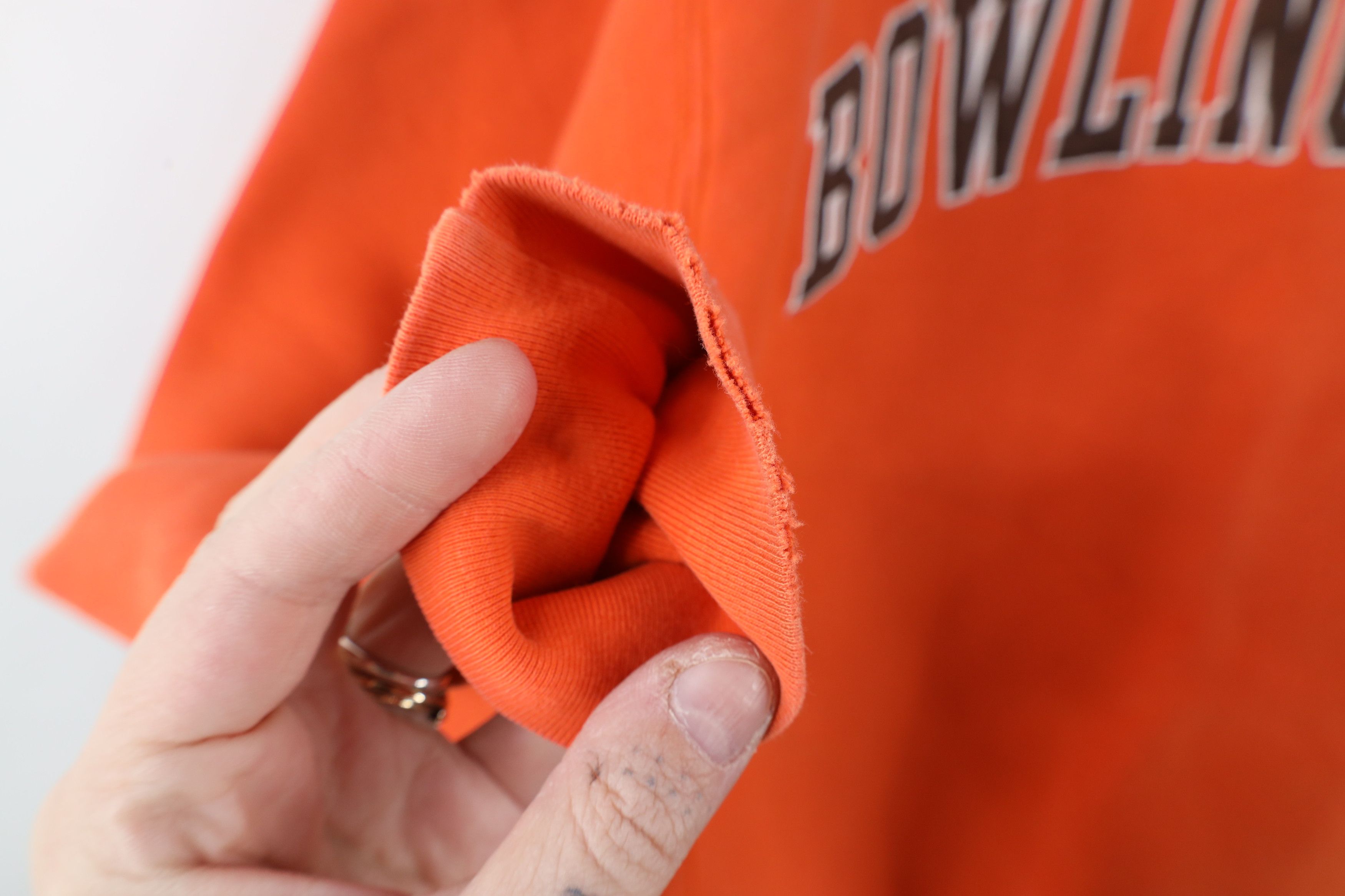 Vintage Vintage 90s Bowling Green State University Sweatshirt Orange Size US L / EU 52-54 / 3 - 8 Thumbnail