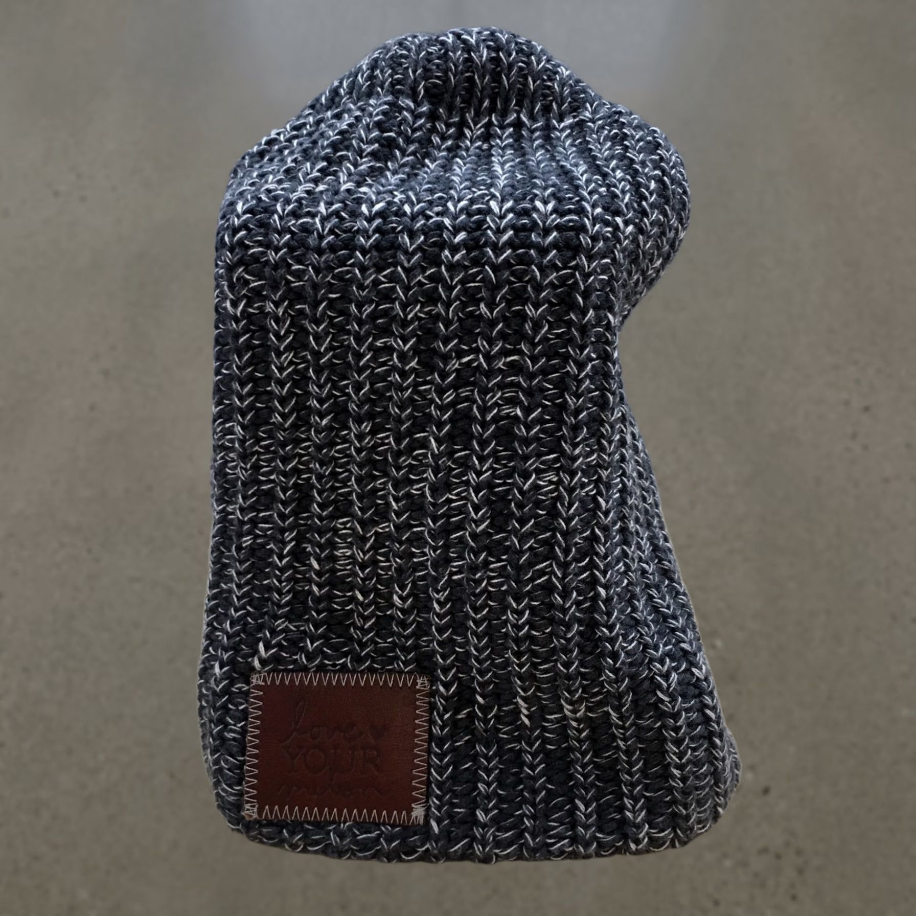 Vintage Love Your Melon Knit Beanie Hat Mens One Size Grey Cotton Knitted Winter Logo Size ONE SIZE - 1 Thumbnail
