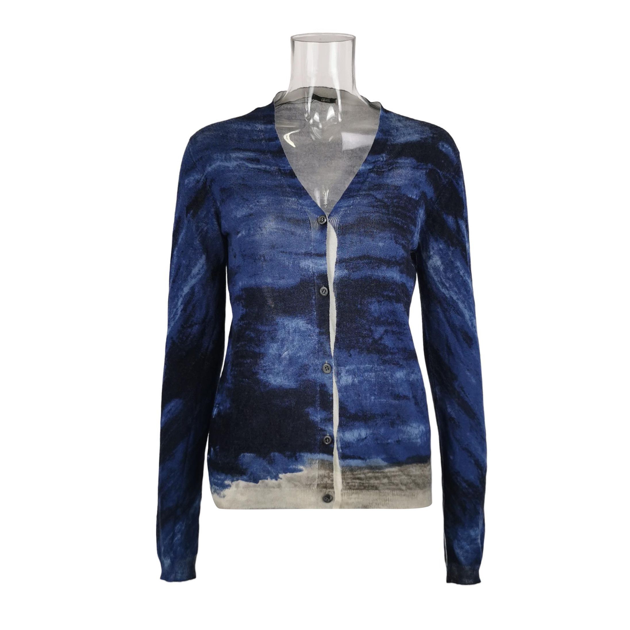 Prada Prada Colorblock V-Neck Button Jacket 0089 Size L / US 10 / IT 46 - 1 Thumbnail