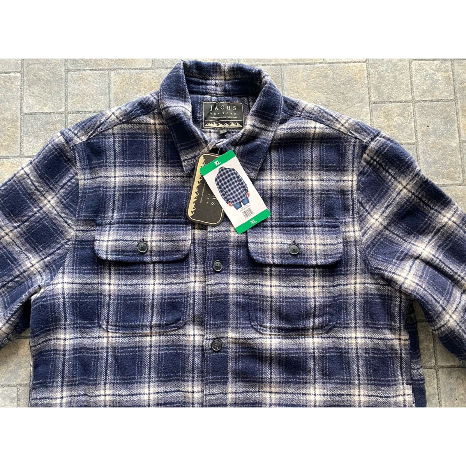 Vintage JACHS New York Jacket Mens XL Blue Plaid Lined Five Pockets Collared NWT Size US XL / EU 56 / 4 - 4 Thumbnail