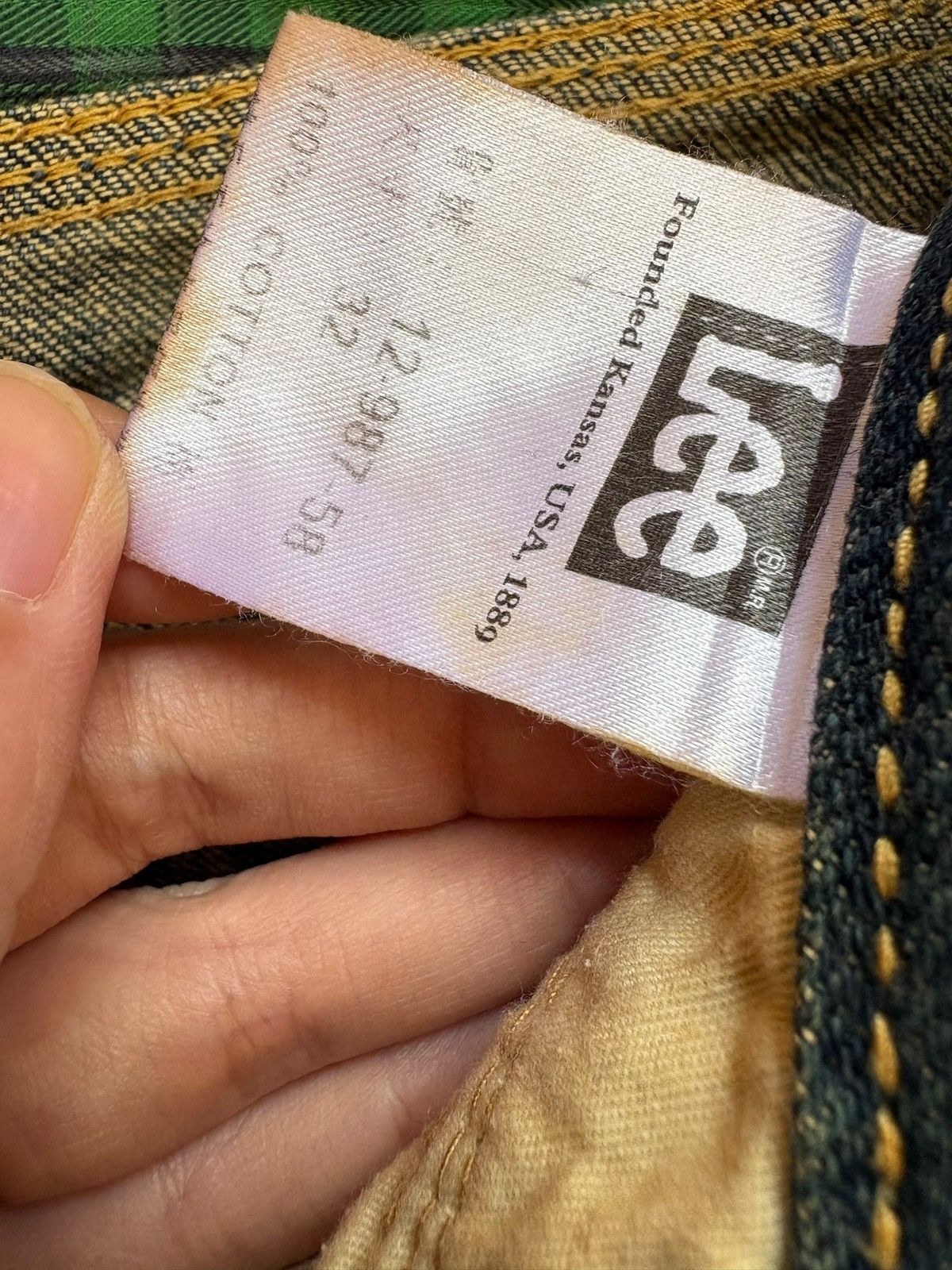 Lee Vintage 90s Lee Mud Wash Loose Jeans Size US 32 / EU 48 - 10 Thumbnail