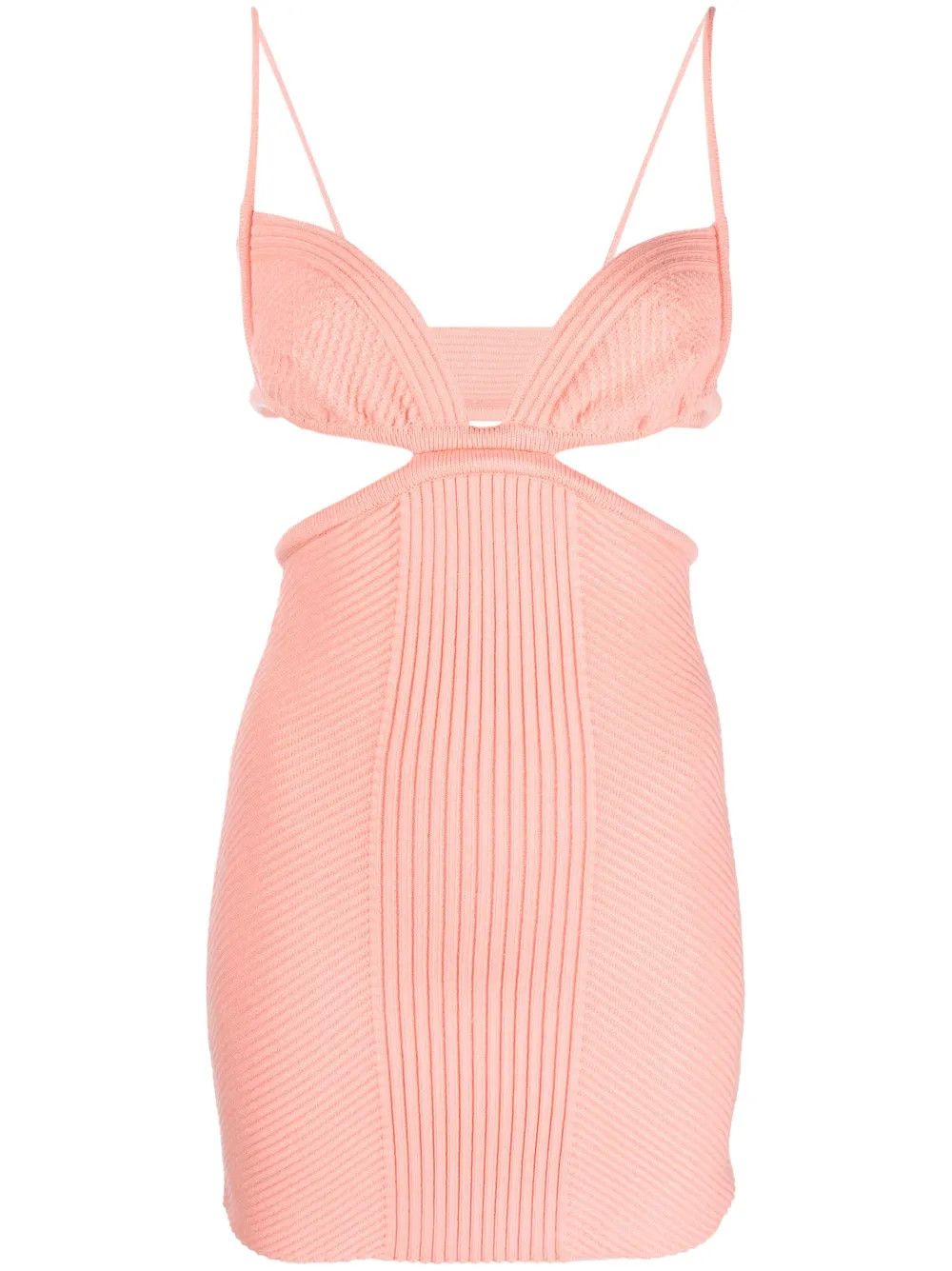 o1y1225 Mini Dress in Salmon Pink