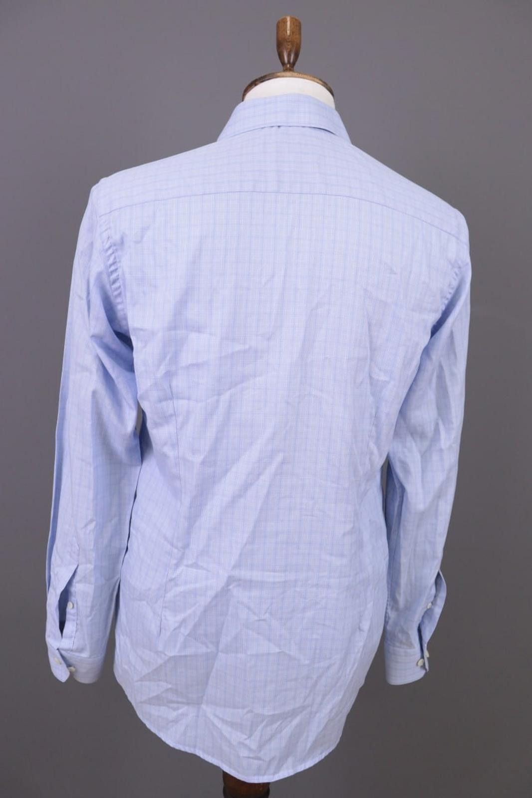 Eton Eton Blue Check Contemporary Fit Shirt Size 39 / 15 Size US M / EU 48-50 / 2 - 9 Thumbnail