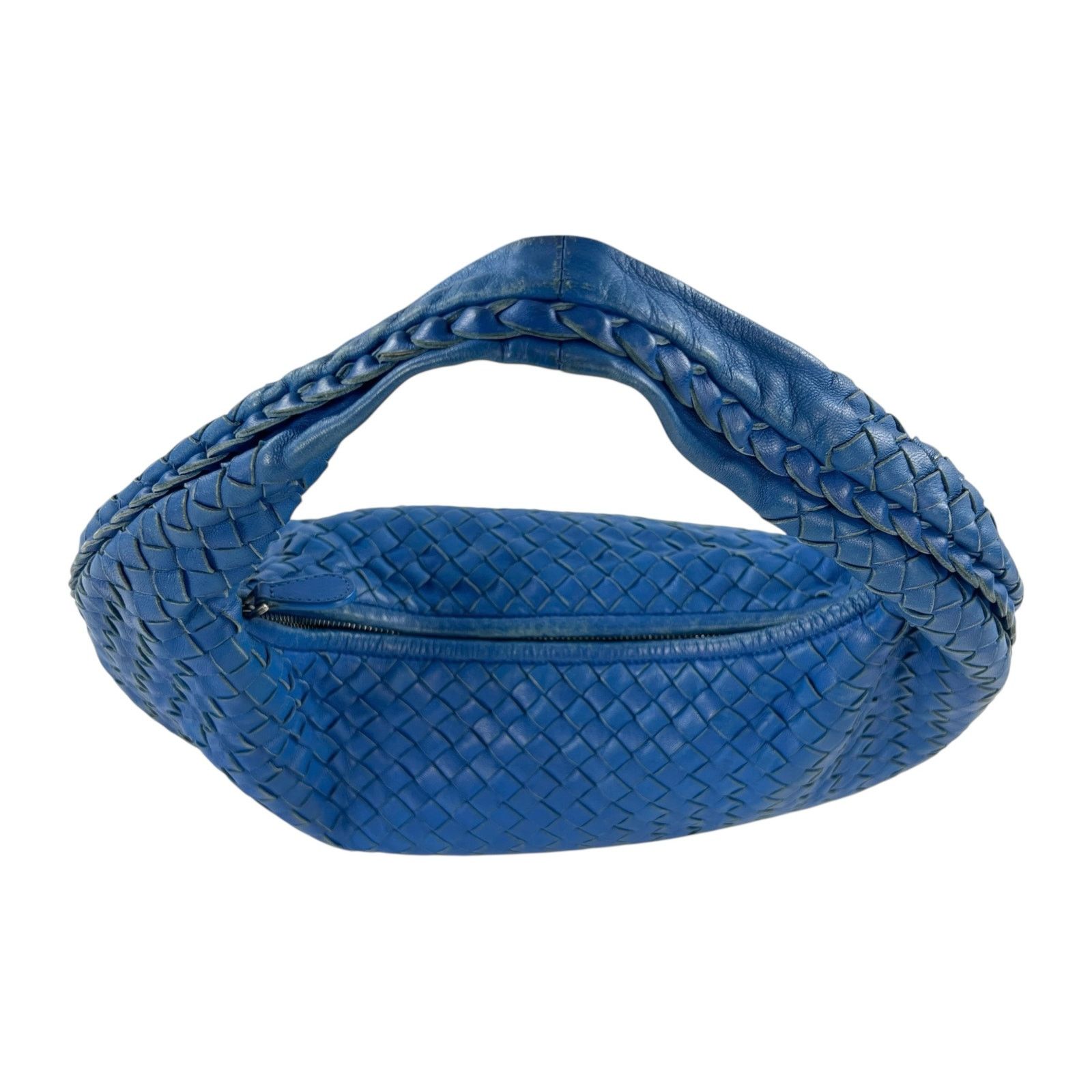 Bottega Veneta Bottega Veneta Blue Intrecciato Leather Hobo Bag Size ONE SIZE - 6 Thumbnail