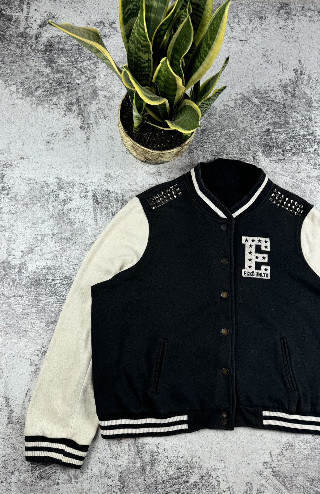 Ecko Unltd. Vintage Ecko Unltd Varsity Bomber Sweatshirt Jacket Pullover Size US XL / EU 56 / 4 - 2 Thumbnail