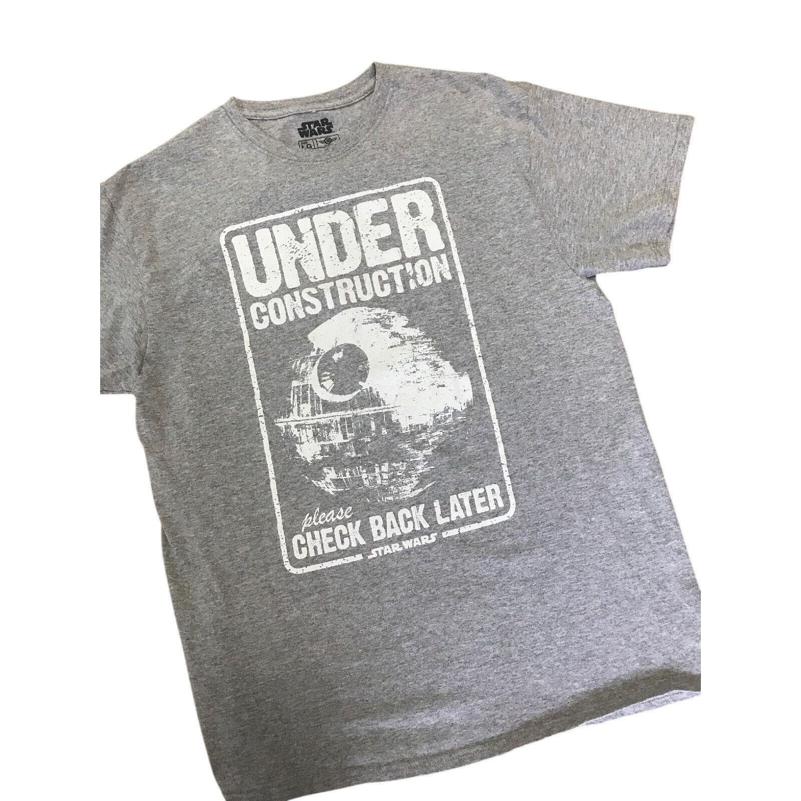 Star Wars Star Wars Under Construction Mens T-Shirt Size L Gray Cotton Size US L / EU 52-54 / 3 - 1 Thumbnail