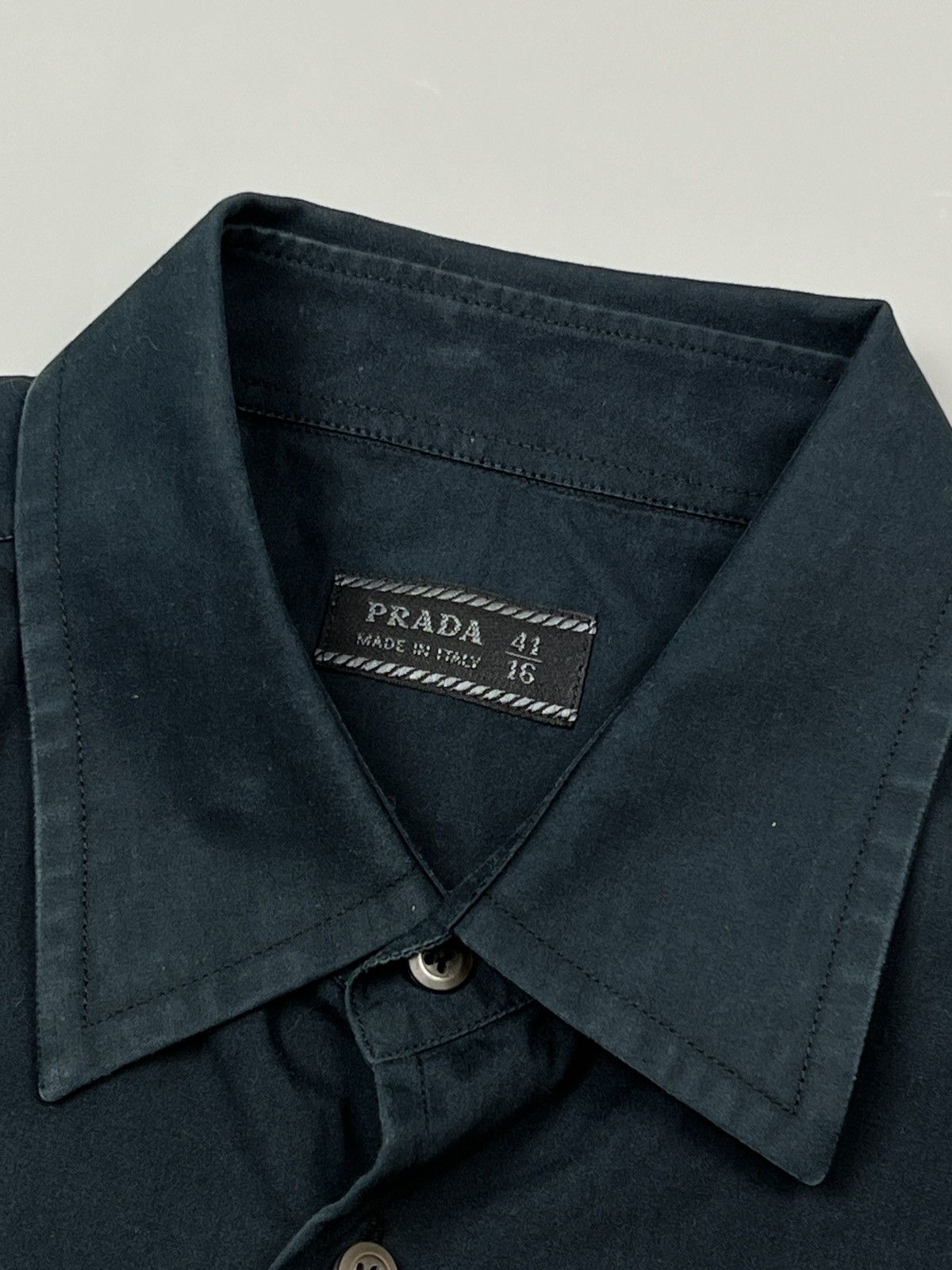 Prada Prada Black Cotton Shirt (Y0437) Size US XXL / EU 58 / 5 - 7 Thumbnail