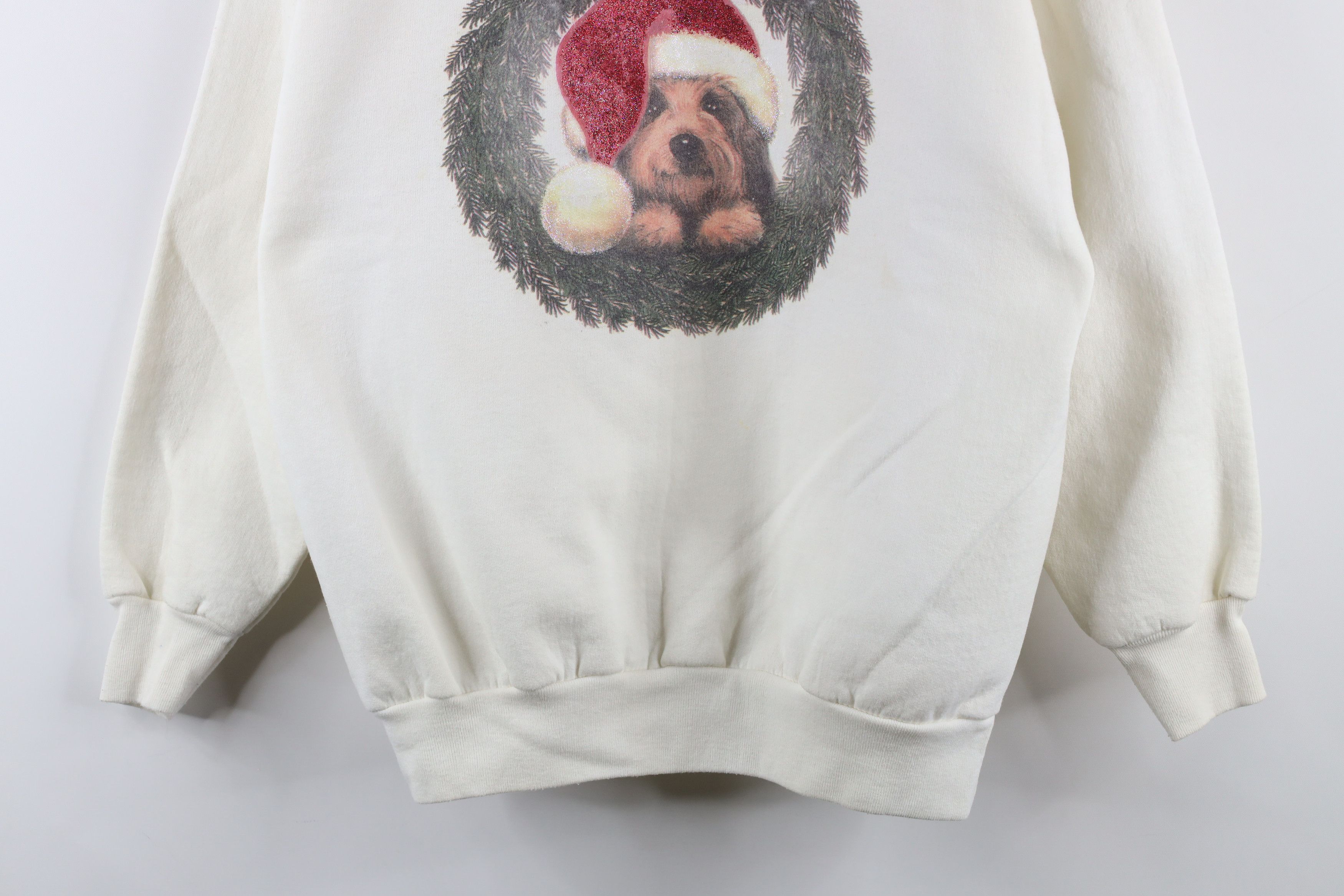 Vintage Vintage 90s Streetwear Dog Christmas Crewneck Sweatshirt Size M / US 6-8 / IT 42-44 - 3 Thumbnail