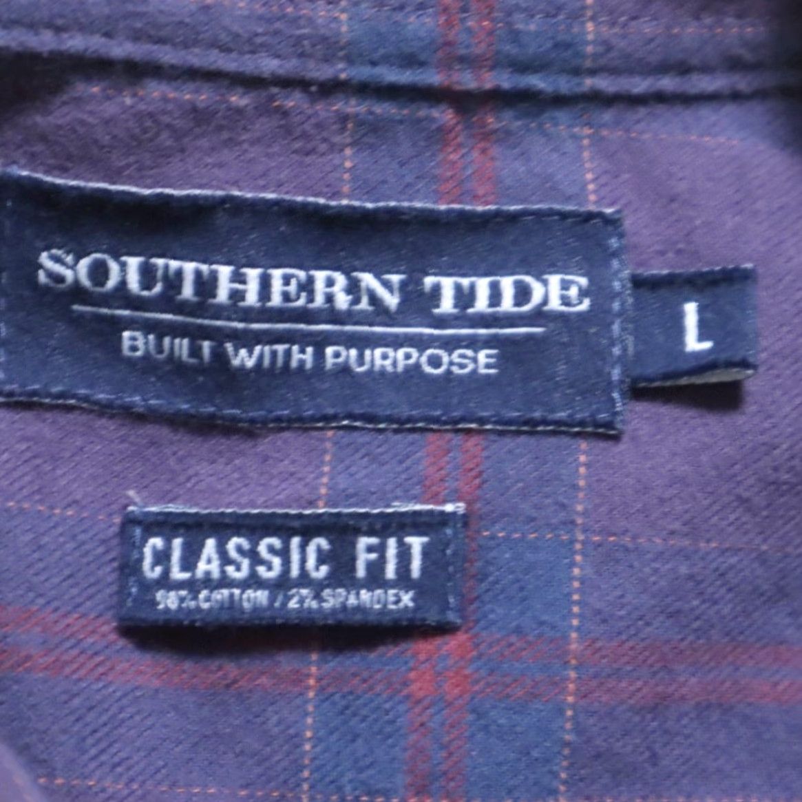 Southern Tide Southern Tide Shirt Gingham Purple Long Sleeve Button Down Men's L Size US L / EU 52-54 / 3 - 5 Thumbnail