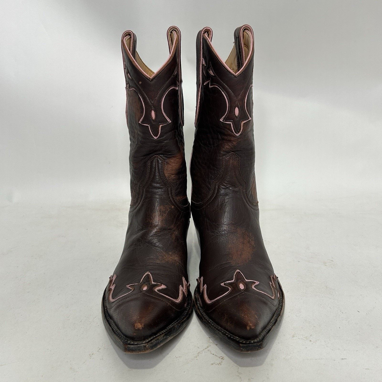 Old Gringo Vintage Old Gringo Villa Cowboy Boots “Brown Pink" Size US 8 / IT 38 - 2 Thumbnail