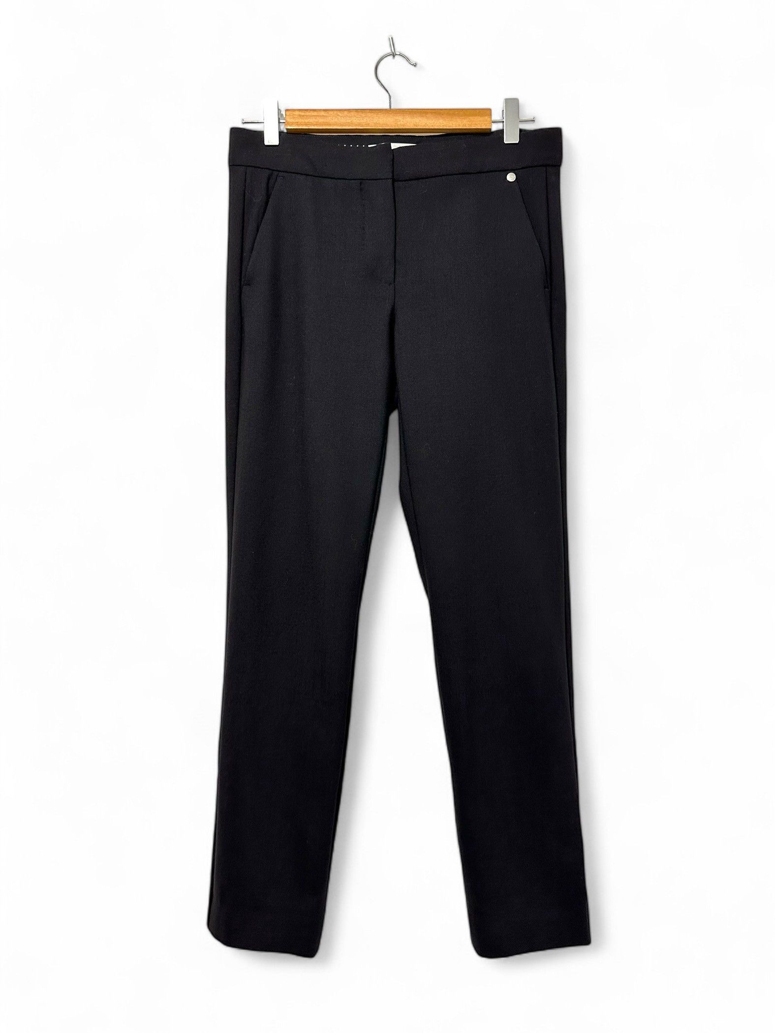 Max Mara MAX MARA 'Delfino' Black Virgin Wool Blend Pants