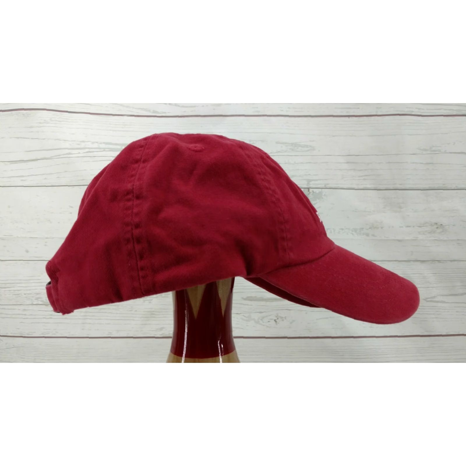 Vineyard Vines Vineyard Vines Distressed RED Strap Back Hat Cap Whale Birmingham Baseball Cap Men Adjustable Cotton Cap Size ONE SIZE - 7 Thumbnail