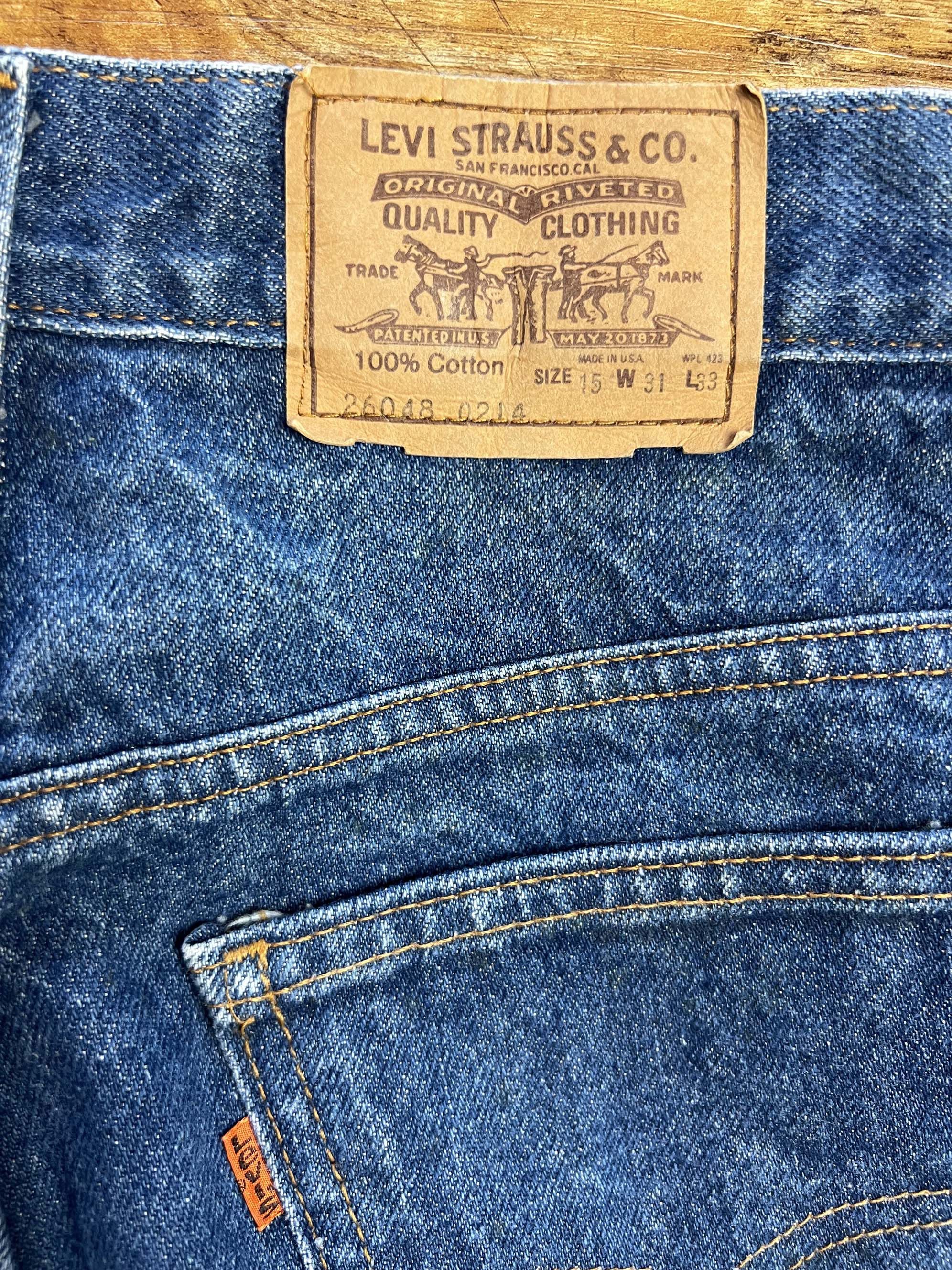 Levi's Vintage Clothing Vintage 1970's-1980's Levi's 25048-0214 Orange Tab Jeans Size US 29 - 14 Thumbnail