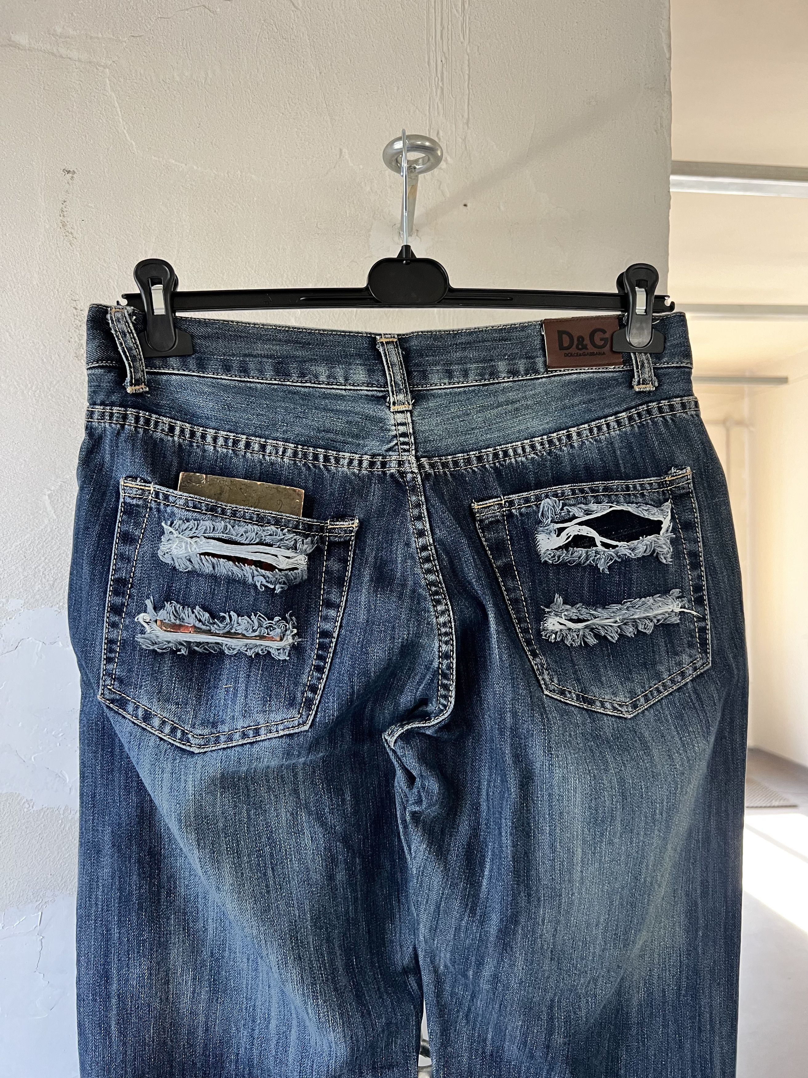 Denime DG Vintage Distressed Jeans Pants 1980s Size US 32 / EU 48 - 4 Thumbnail