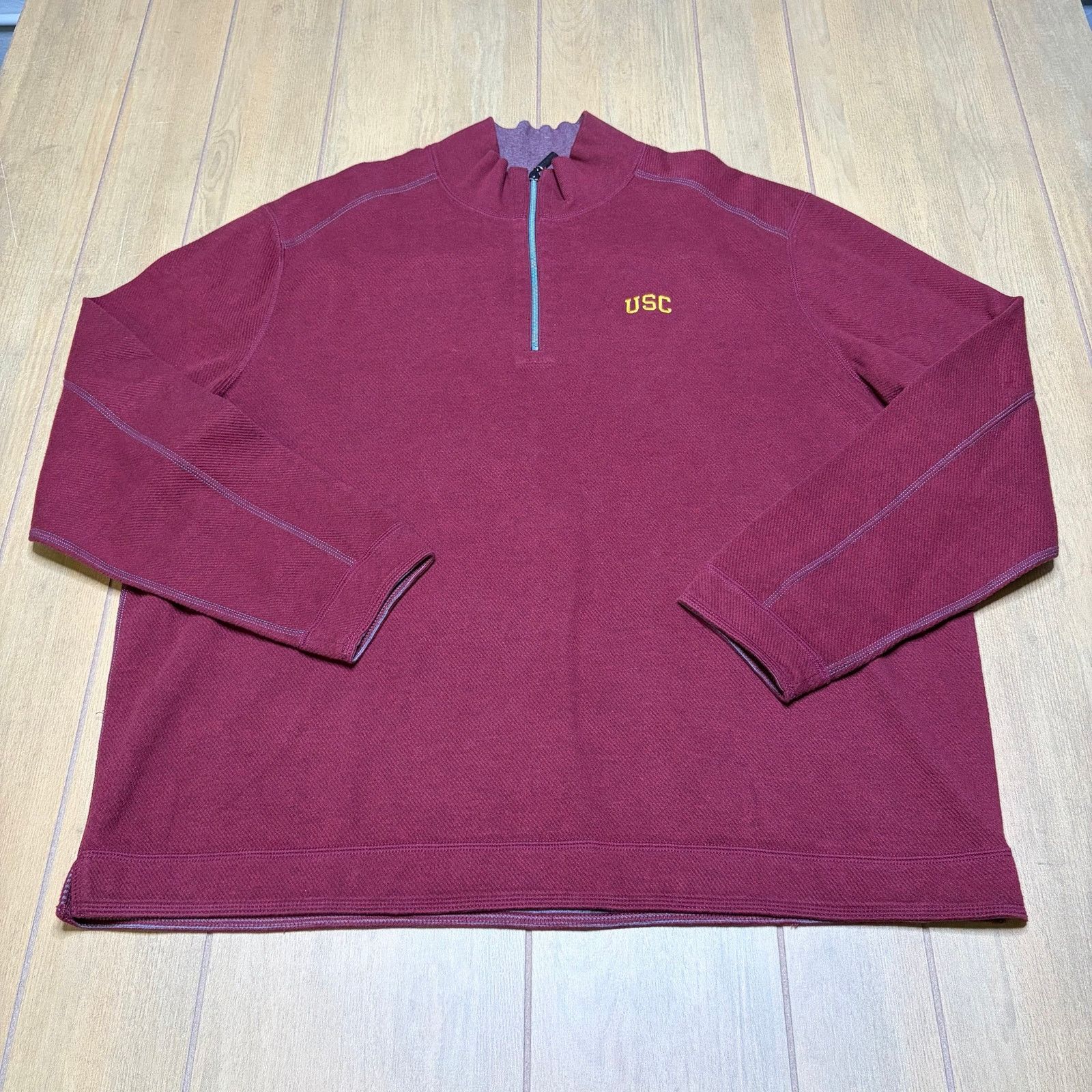 Tommy Bahama Tommy Bahama USC Trojans 2XL Quarter Zip Pullover Sweater Size US XXL / EU 58 / 5 - 1 Thumbnail
