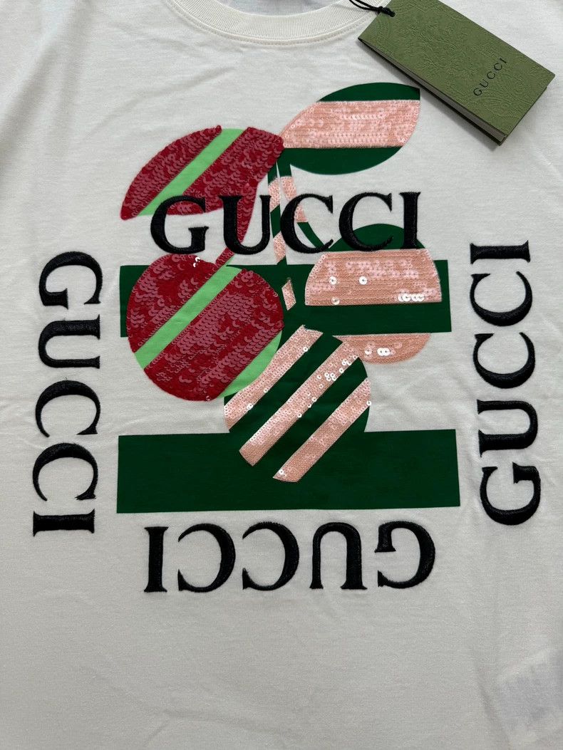 Gucci Gucci Cherry sequins embroidery short sleeves 2501-Nextarro Size US XXS / EU 40 - 3 Thumbnail