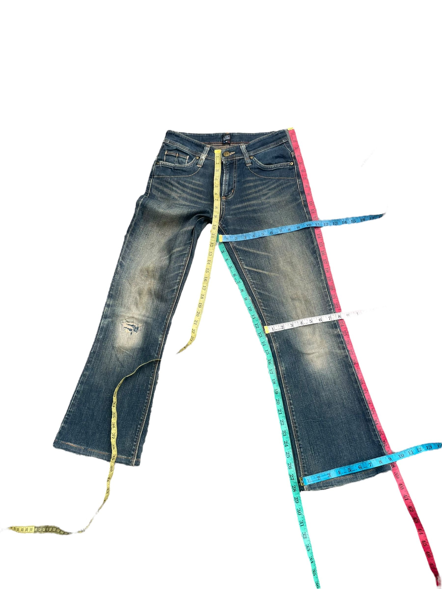 Japanese Brand C-Seventeen Flare Distresed Denim Size 30" / US 8 / IT 44 - 9 Thumbnail