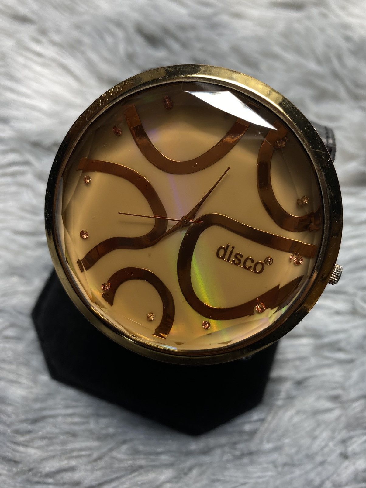 Japanese Brand × Jewelry × Vintage Golden Disco Design Watch with Unique Strap | Japanese Brand Size ONE SIZE - 3 Thumbnail