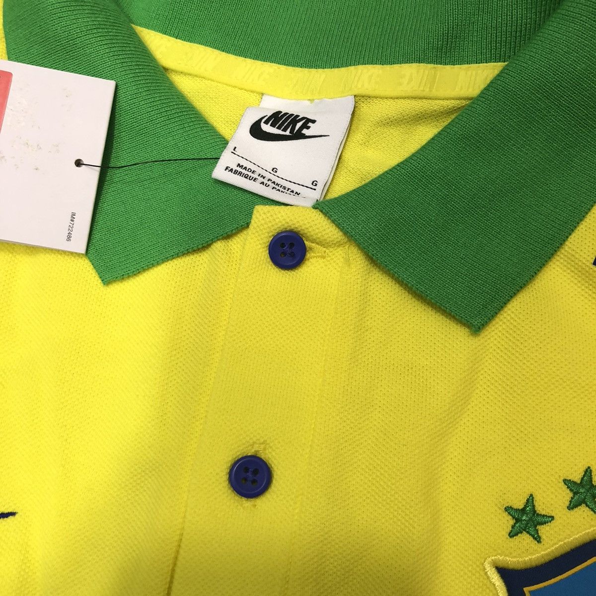 Nike Brazil national team travel polo (bnwt) Size US L / EU 52-54 / 3 - 7 Thumbnail