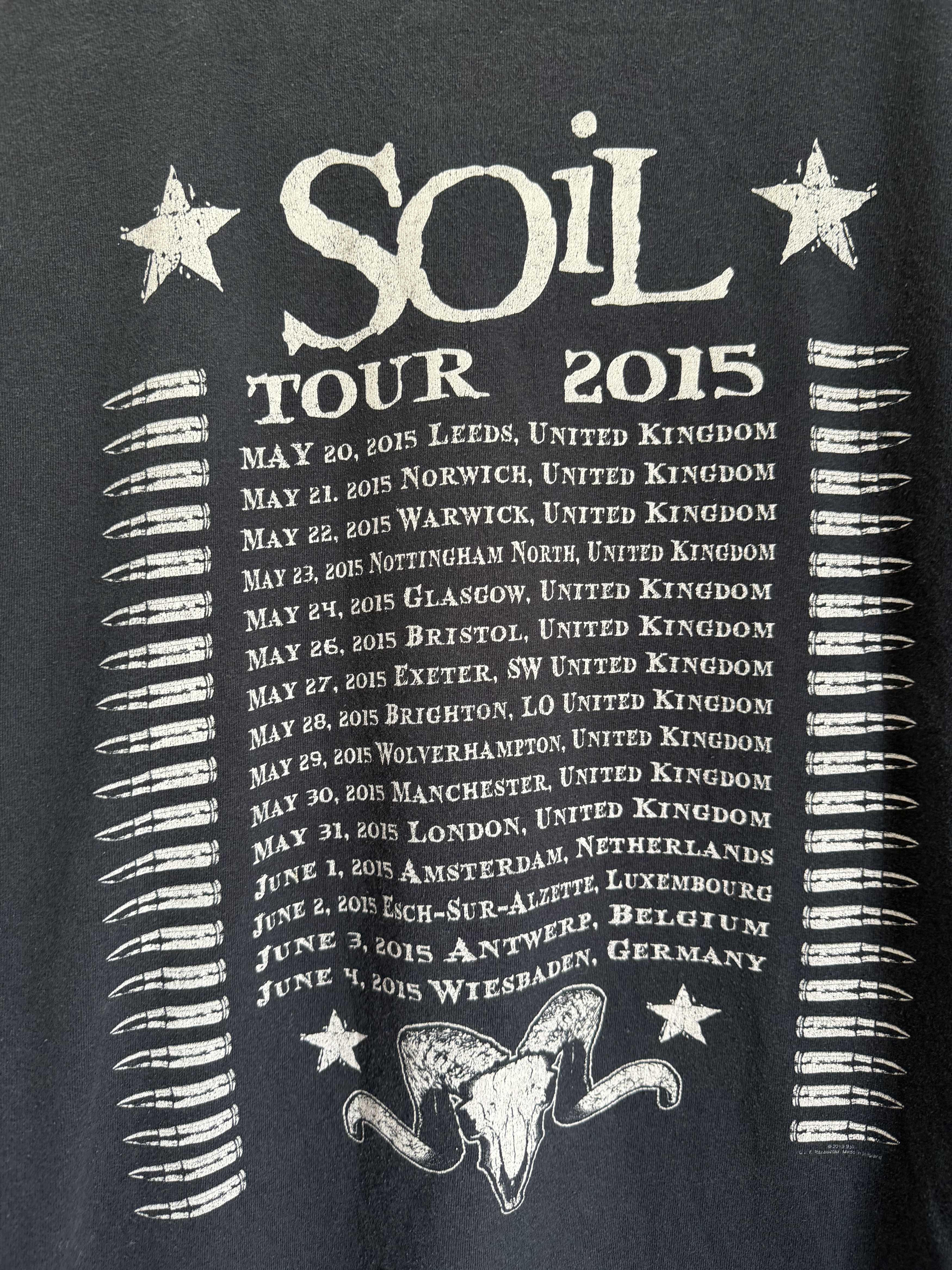 Band Tees Vintage Soil tour 2015 rock t-shirt Size US XL / EU 56 / 4 - 7 Thumbnail